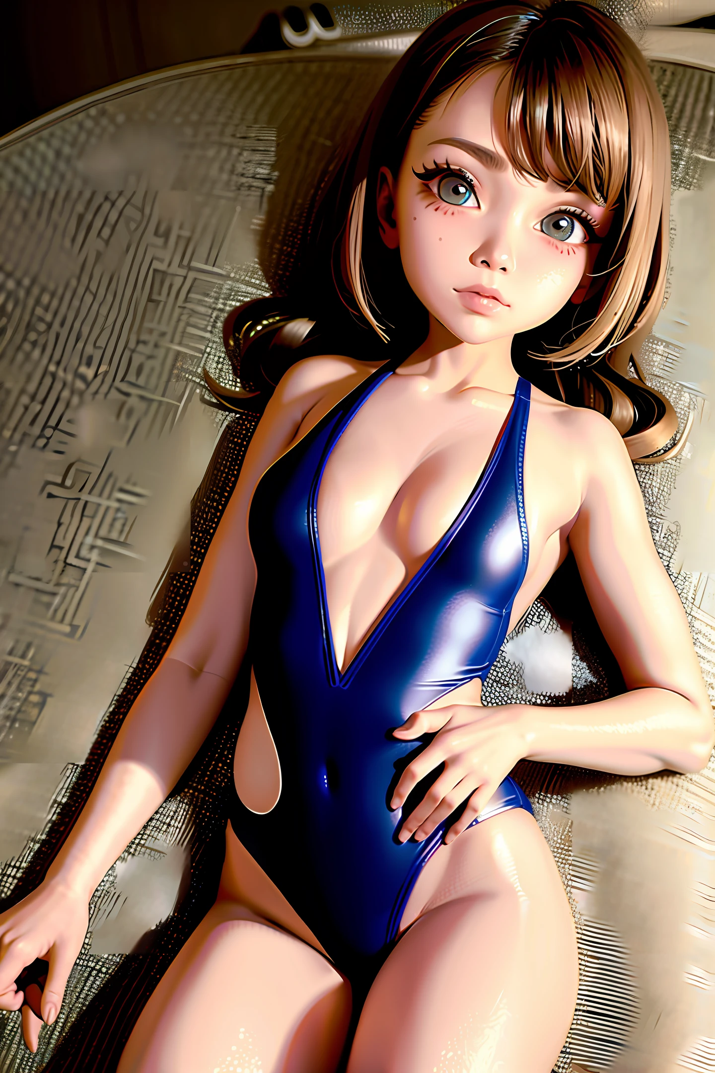 Big Eyes Beautiful Girl Swimsuit