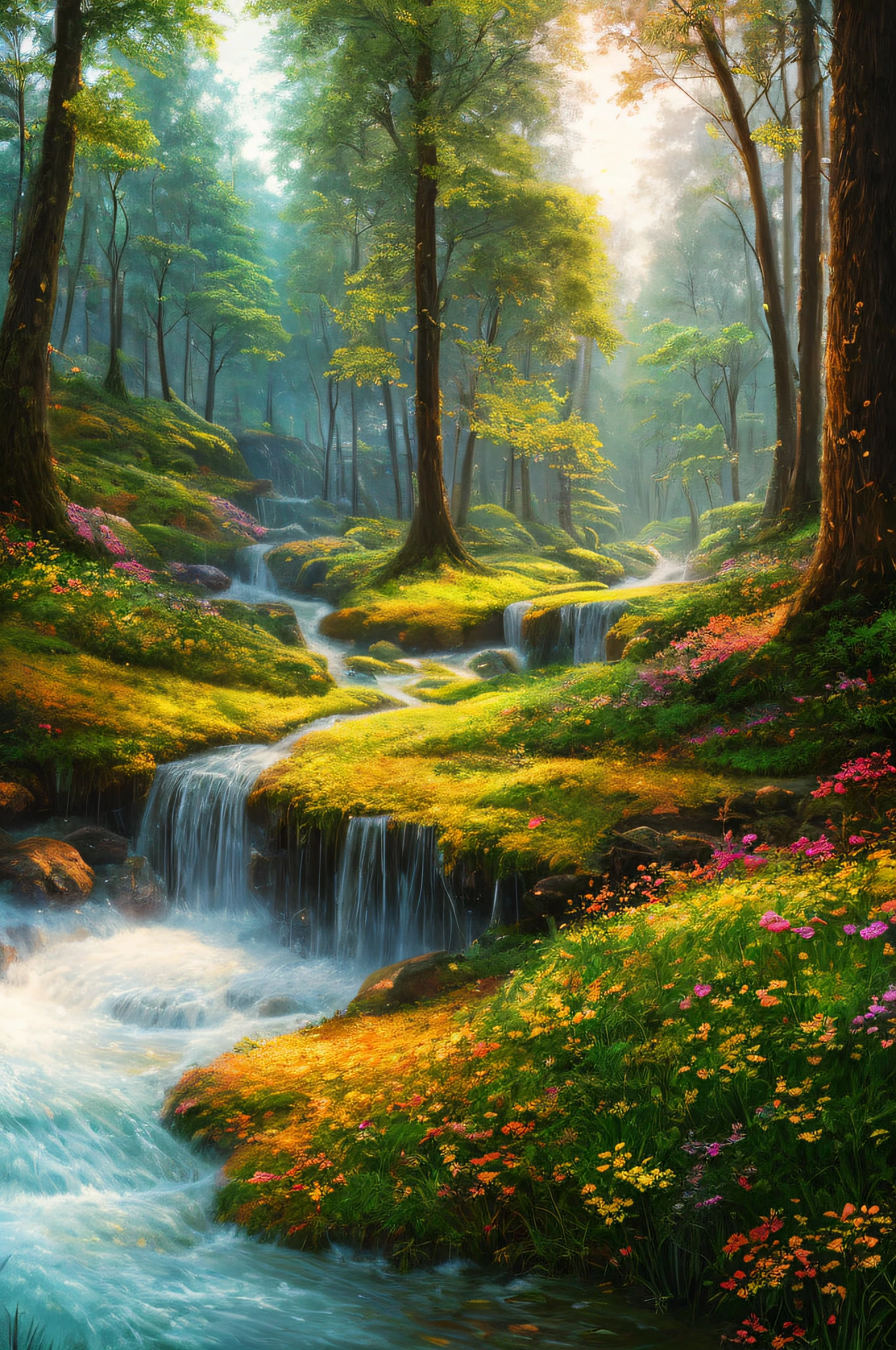 masterpiece, best quality, high quality,extremely detailed CG unity 8k wallpaper, An enchanting and dreamy scene of a fantasy forest, with towering trees, glowing mushrooms, and hidden fairy glens, creating a sense of mystique and enchantment, artstation, digital illustration, intricate, trending, pastel colors, oil paiting, award winning photography, Bokeh, Depth of Field, HDR, bloom, Chromatic Aberration ,Photorealistic,extremely detailed, trending on artstation, trending on CGsociety, Intricate, High Detail, dramatic, art by midjourney