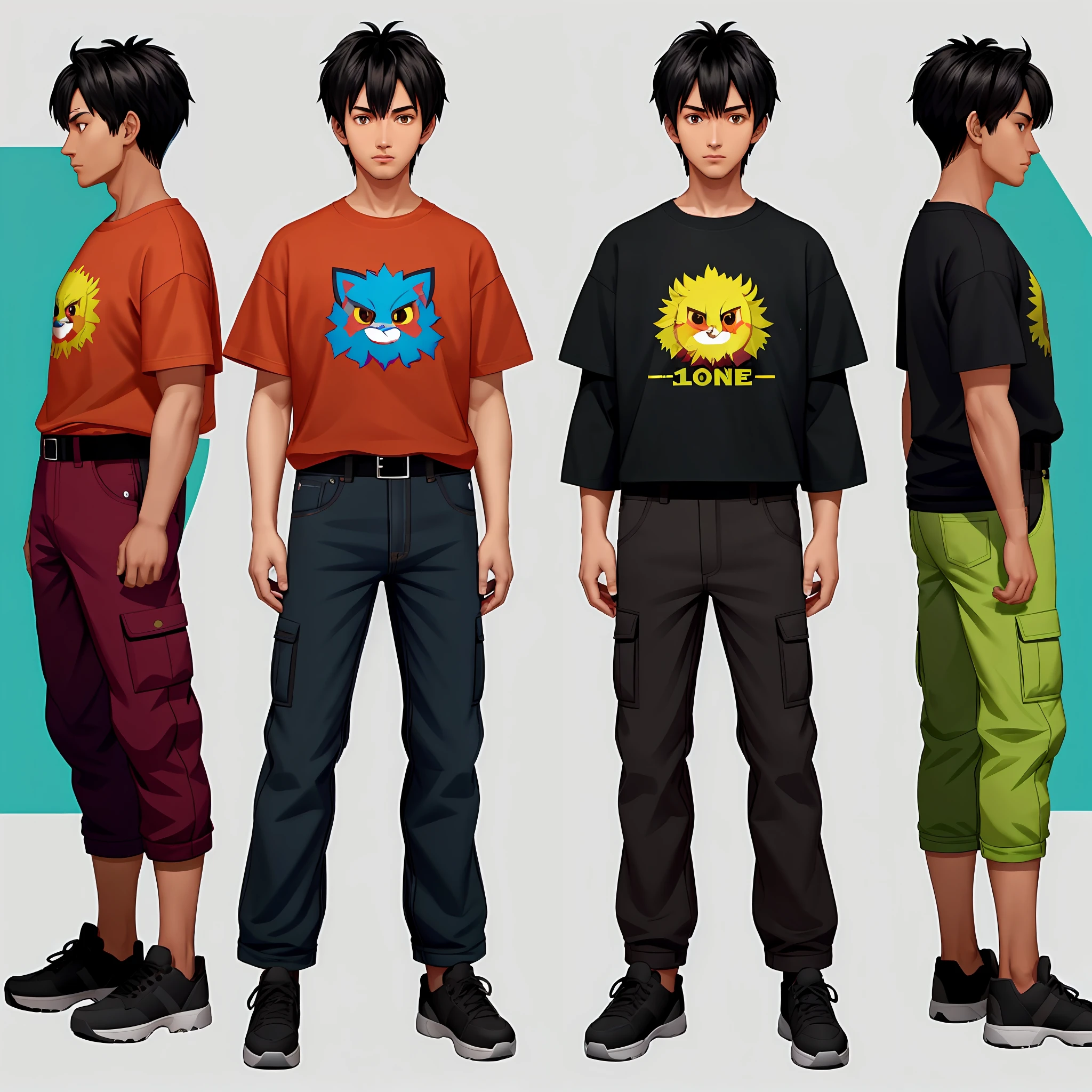Vector design for T-shirt. , detailed design, pixel, colorful, clothing design, three-dimensional cutting, creative design, character design, official product pictures, clothing design, a certain amount of folds, clothing design, texture, clothing matching harmony, sunshine youth, exquisite facial features, high school students, bold colors, beautiful prints, loose pants, loose tops, oversize style, perfect body proportions, street style, trend, loose fit, loose clothing, bold design, Morandi color matching, simple, gentleman, generous, 20-30 years old, elegant