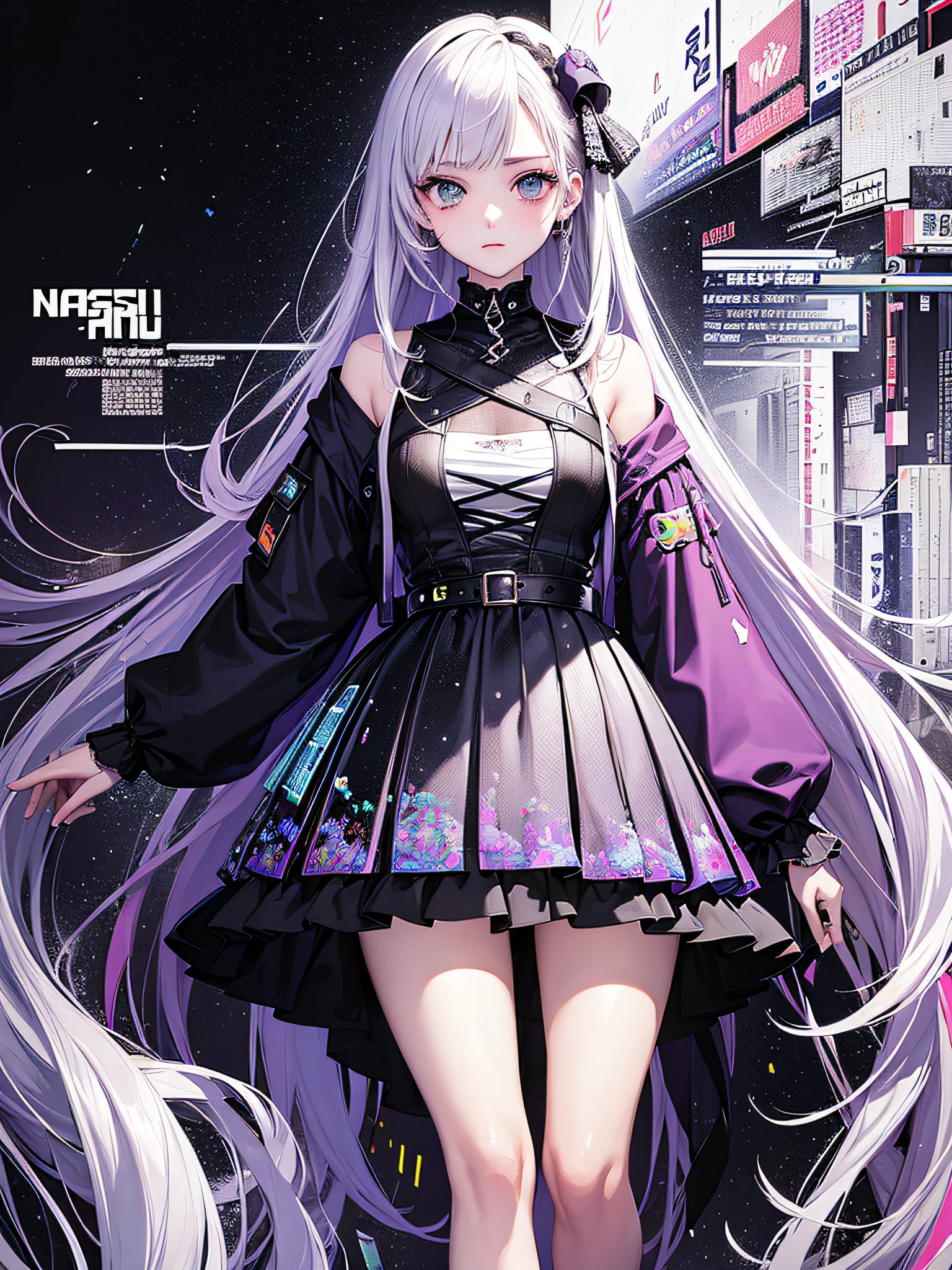 (masterpiece, top quality, best quality, official art, beautiful and aesthetic:1.2), (1girl:1.3), glitch art, (digital distortion), pixelated fragments, data corruption,colorful noise, visual chaos,contemporary aesthetics