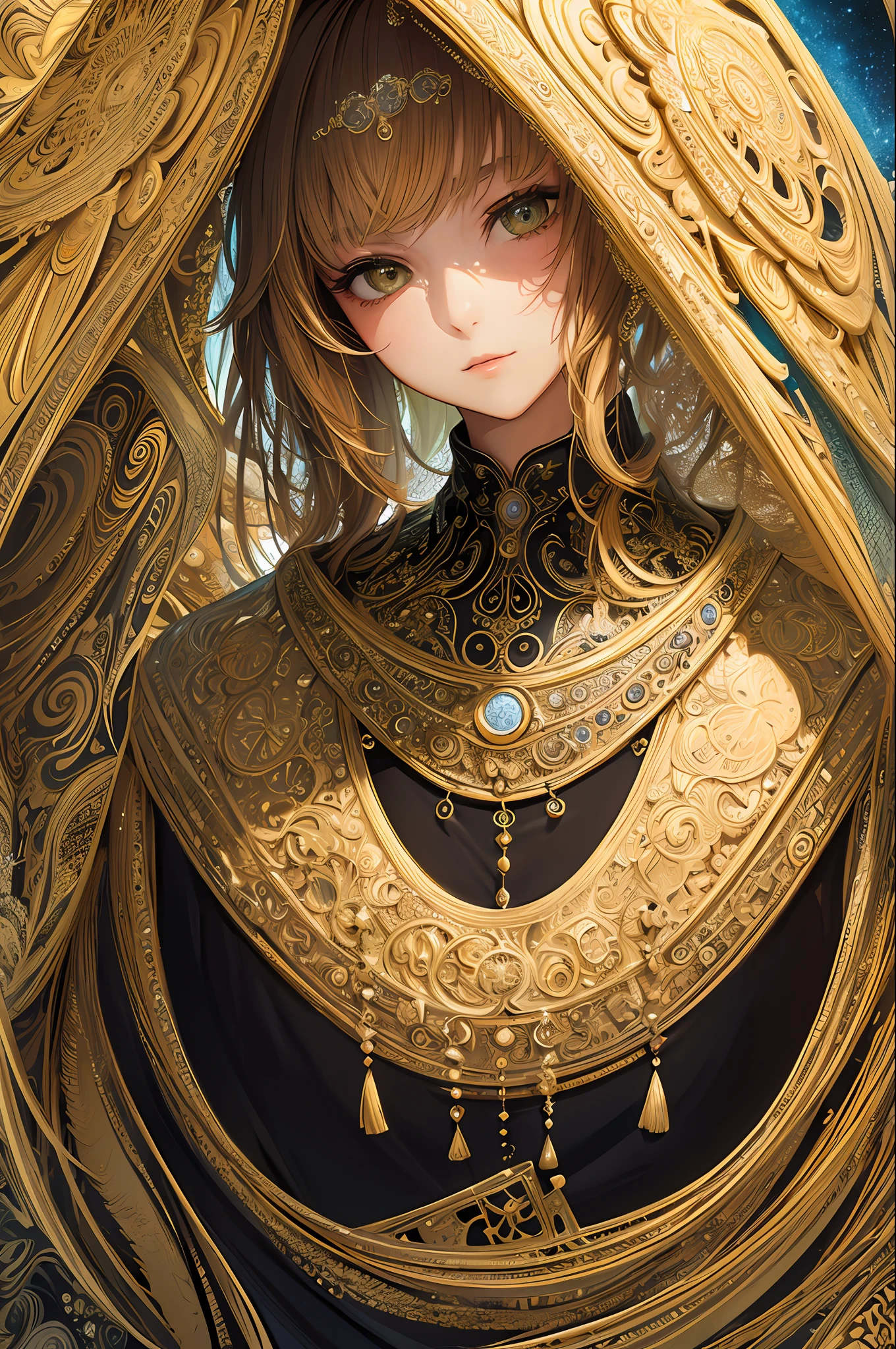 (masterpiece, top quality, best quality, official art, beautiful and aesthetic:1.2), (1girl), extreme detailed,(fractal art:1.3),colorful,highest detailed