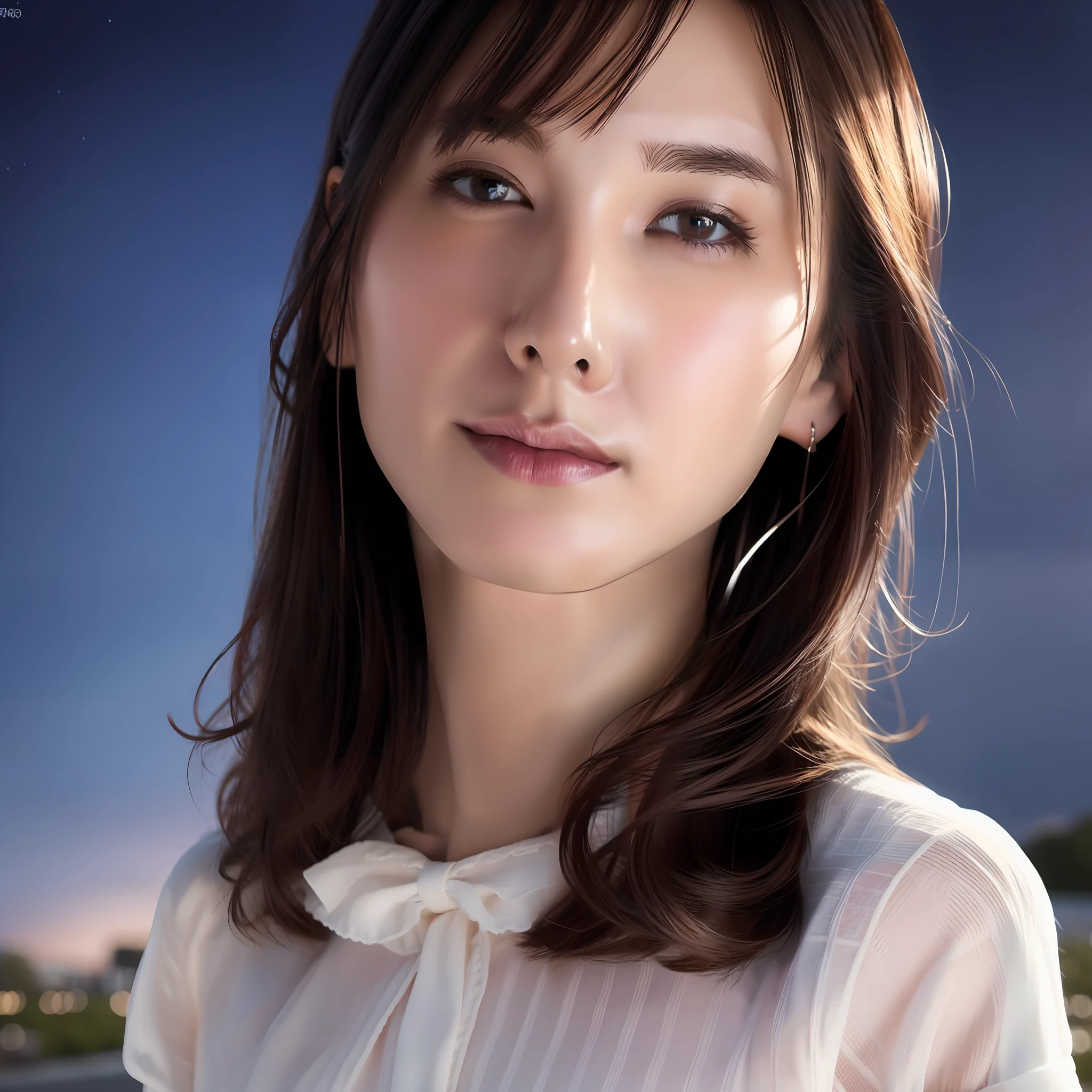 (8k, best quality, masterpiece:1.2), (realistic, photo-realistic:1.37), ultra-detailed,((( 1 girl))),solo,beautiful detailed sky,detailed cafe,night,sitting,dating,(nose blush),(smile:1.15),(closed mouth) small breasts,beautiful detailed eyes,(shirt:1.1), night, wet, rain,white lace, (short hair:1.2),floating hair NovaFrogStyle, ((full body)),stand, sexy, cute