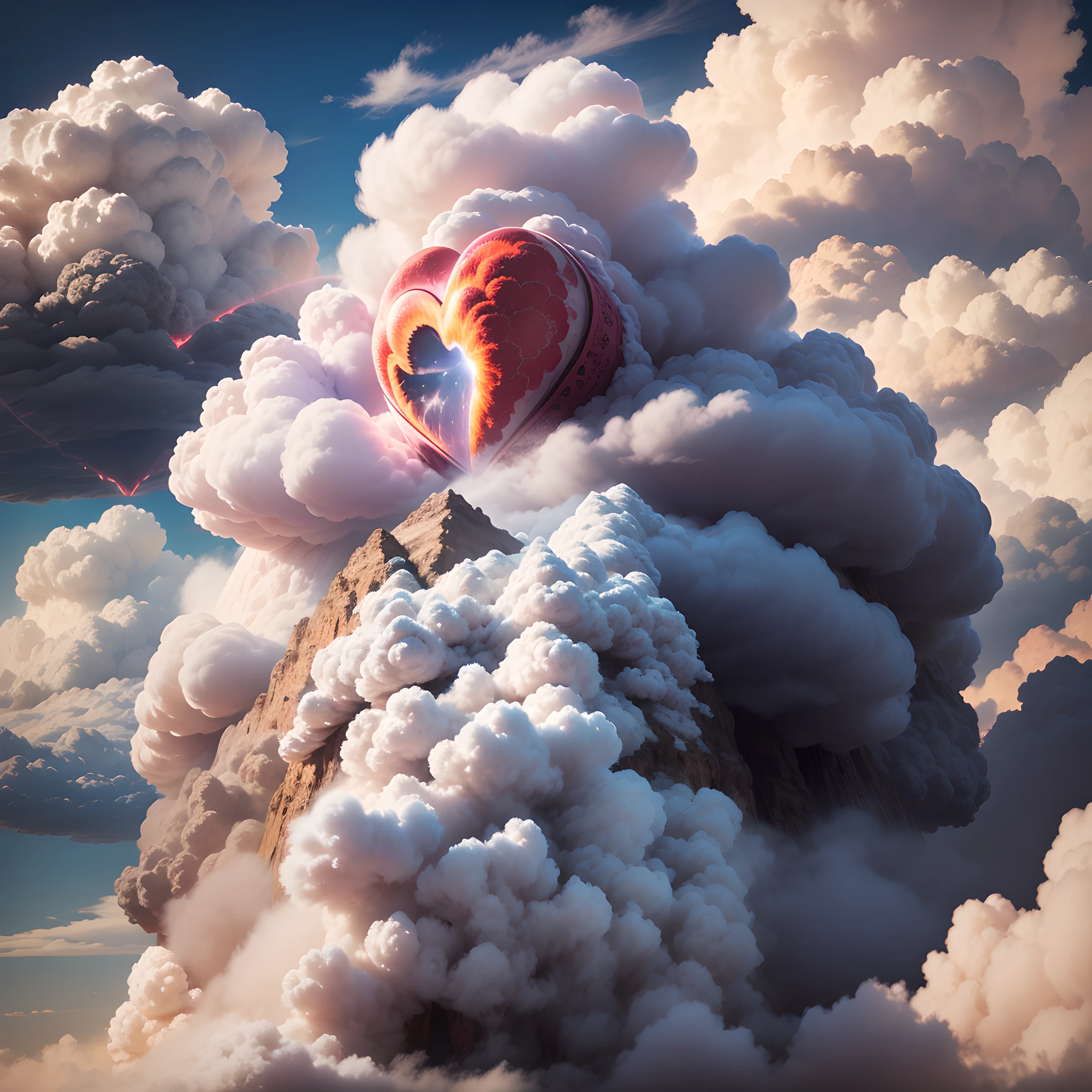 Alafid smoke rising from the mountain road, huge love heart cloud, amazing volcanic eruption, huge love heart cloud, a large number of clouds, cloud vortex, huge love heart cloud, huge cumulonimbus cloud, extreme fluffy cloud, huge love heart explosion, beautiful love heart cloud, breathtaking love heart cloud, epic love heart cloud, wow love heart cloud, rolling love heart cloud, exploding powder, huge explosion love heart cloud Photos, real --auto --s2