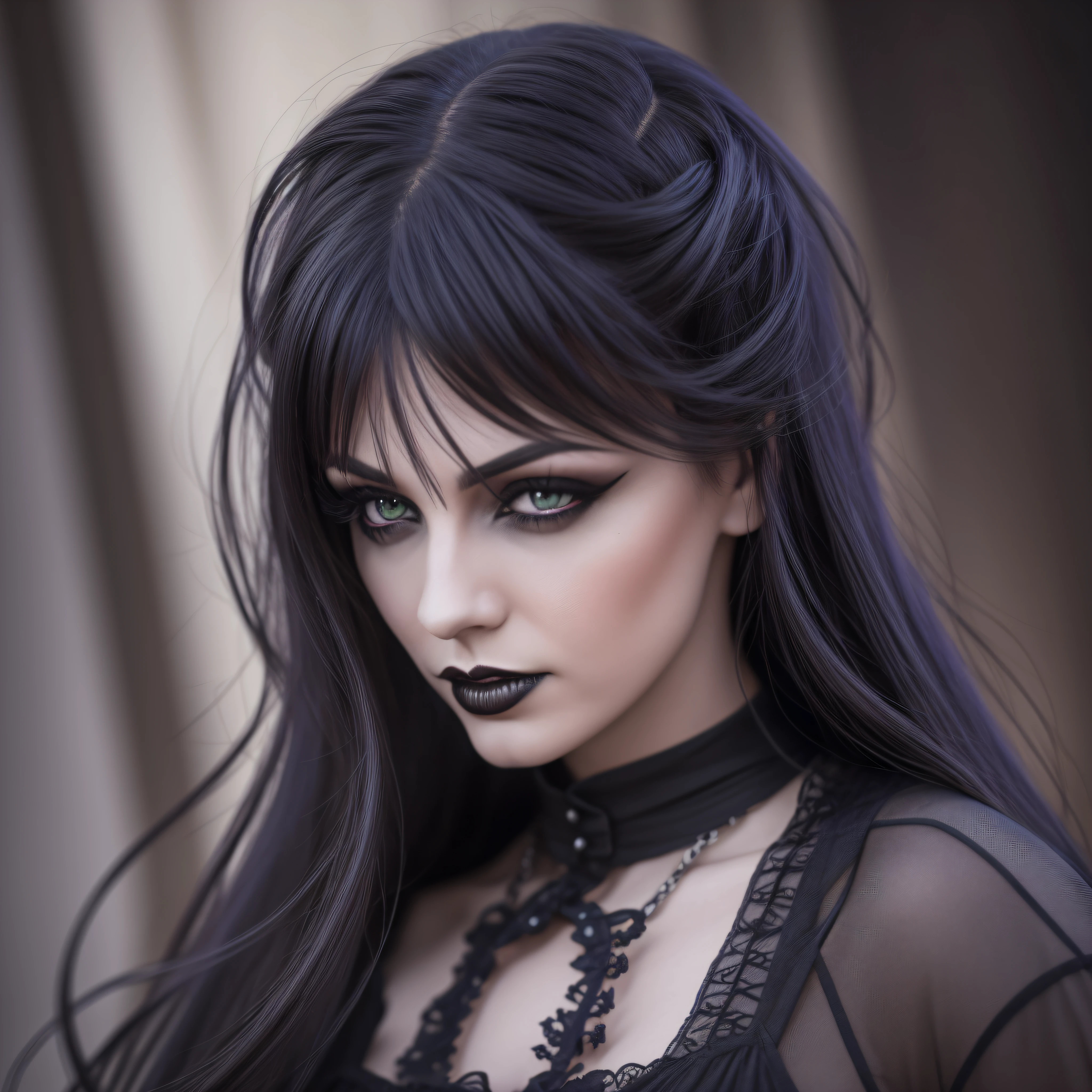 Gothic vampires at Night, dynamic lighting, chiaroscuro, hyperrealism, luminism, HD, very detailed, 4k, 8k, shot on a Nikon Z7 II and Nikon NIKKOR Z 105mm f/2.8 VR S, best quality, detailed face, detailed eyes, detailed pupils, detailed clothes and features, clear background