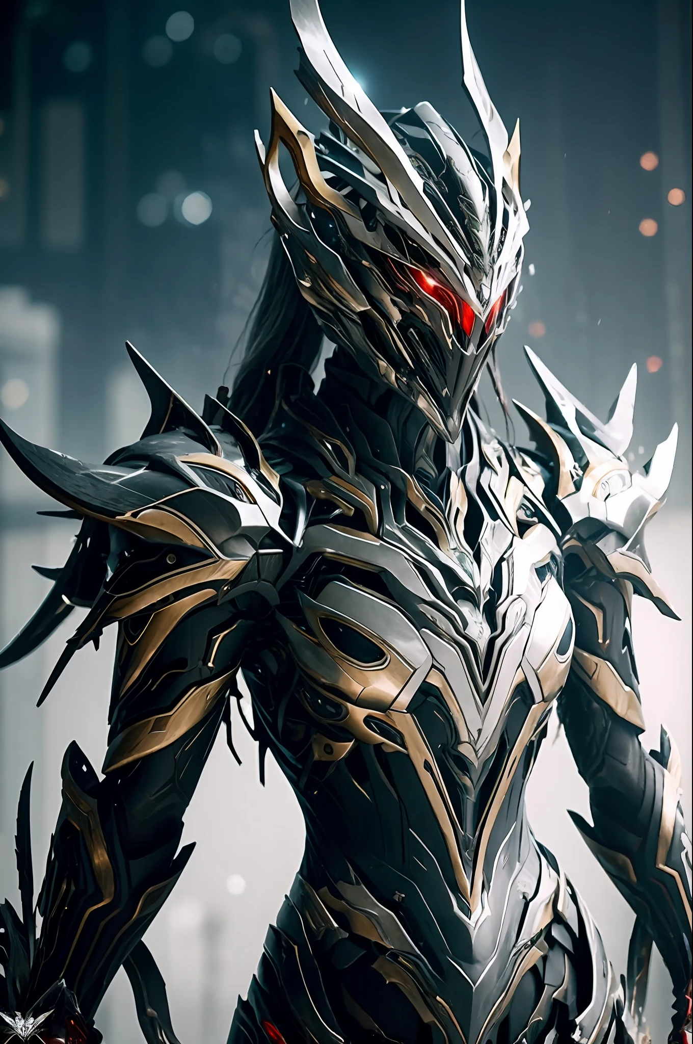 1 japanese girl, WARFRAME, intricate pattern, heavy metal, energy lines, faceless, glowing eyes, elegant, intense, blood red and black uniform, solo, modern, city, streets, dark clouds, thunderstorm, heavy rain,
dramatic lighting,
(masterpiece:1.2), best quality, high resolution,   beautiful detailed, extremely detailed, perfect lighting, 1 japanese, WARFRAME, prime,rhino prime,volt prime,saryn prime dynamic pose, intricate pattern, heavy metal, energy lines, faceless, glowing eyes, long silver hair, wind blown hair, elegant, intense, blood red and black uniform, bloody wings, solo, desert, sunny, bright, claws, dramatic lighting, (masterpiece:1.2), best quality, high resolution, beautiful detailed, extremely detailed, perfect lighting, zhongfenghua, from below