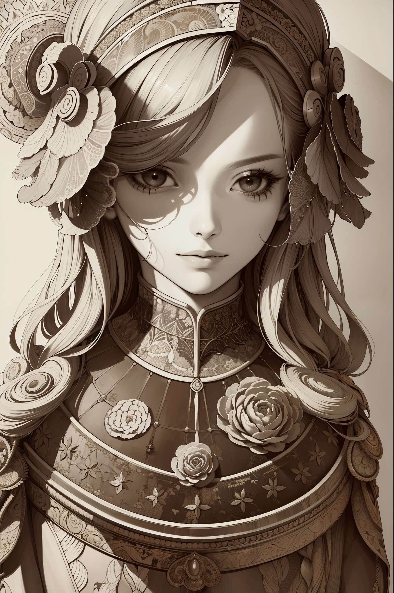(Masterpiece, Best Quality, Highres:1.4), Detailed, Intricate Details, 4K,
color splashes, line art, art, fibonacci,