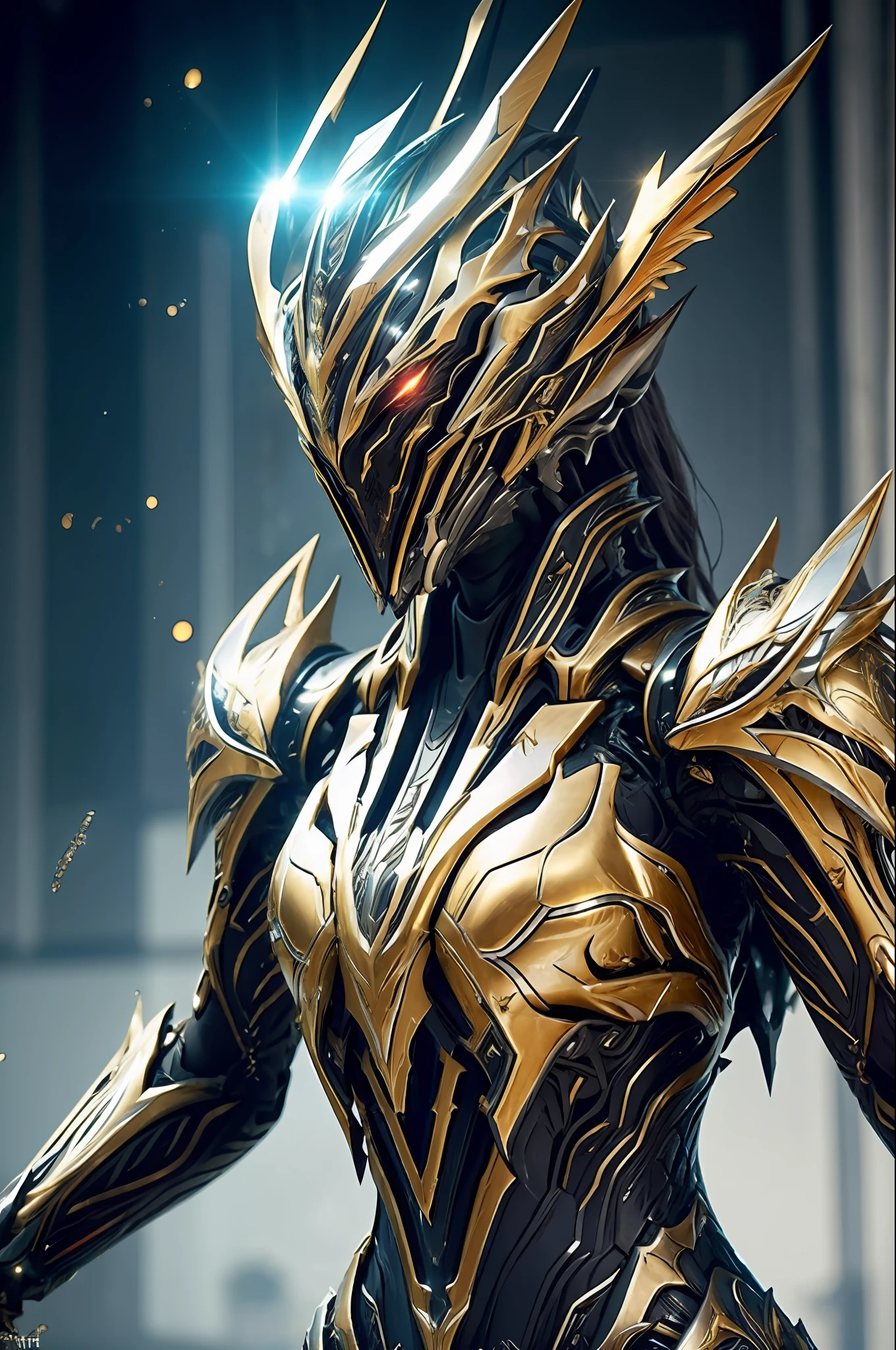 1 japanese girl, glowing eyes,  golden armor, reflective, sunshine ,  blue sky, 
dramatic lighting,
(masterpiece:1.2), best quality, high resolution,   beautiful detailed, extremely detailed, perfect lighting, 1 japanese, WARFRAME, prime,rhino prime,volt prime,saryn prime dynamic pose, intricate pattern, heavy metal, energy lines, faceless, glowing eyes, long silver hair, wind blown hair, elegant, intense, blood red and black uniform, bloody wings, solo, desert, sunny, bright, claws, dramatic lighting, (masterpiece:1.2), best quality, high resolution, beautiful detailed, extremely detailed, perfect lighting, zhongfenghua, from below