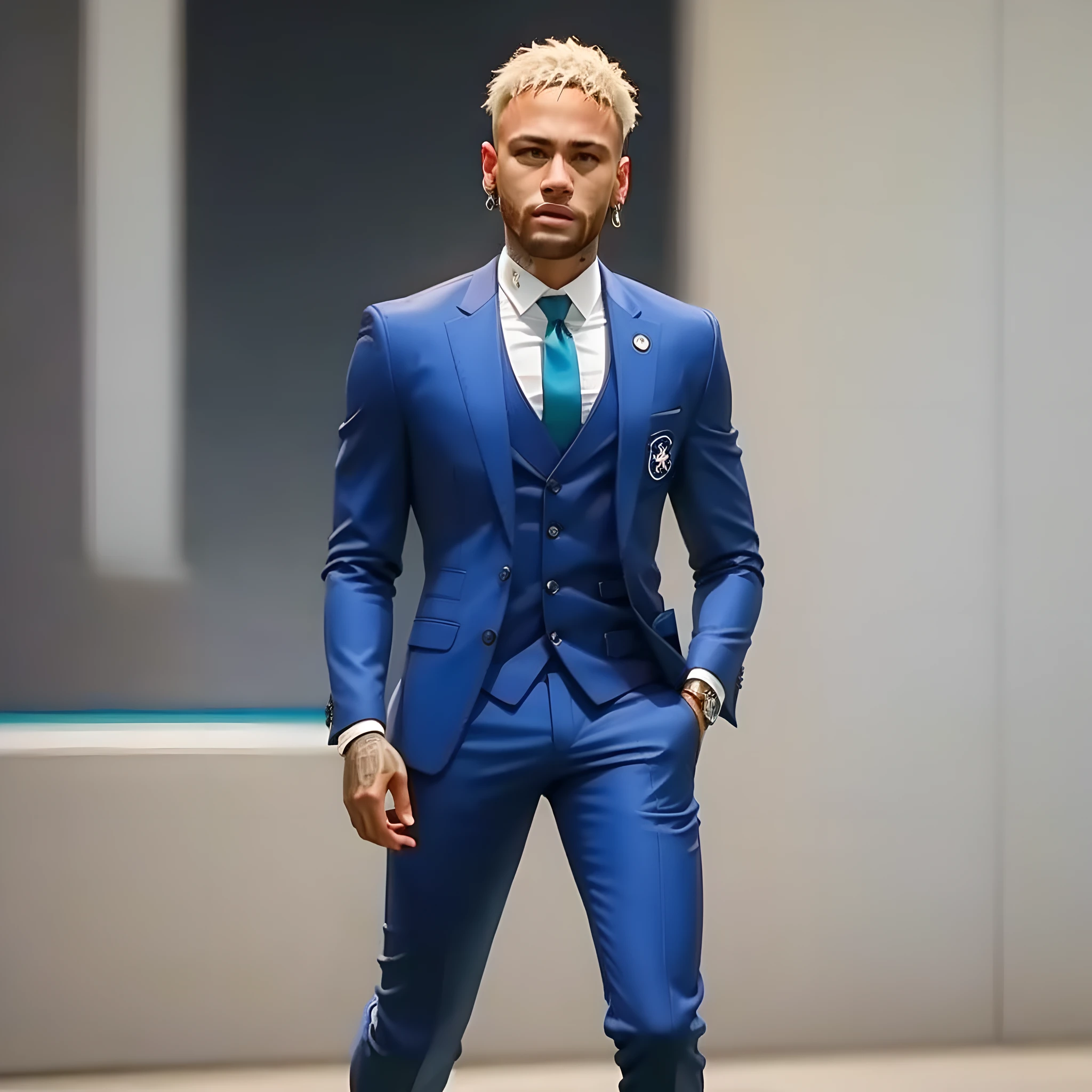 Neymar in suit outfit