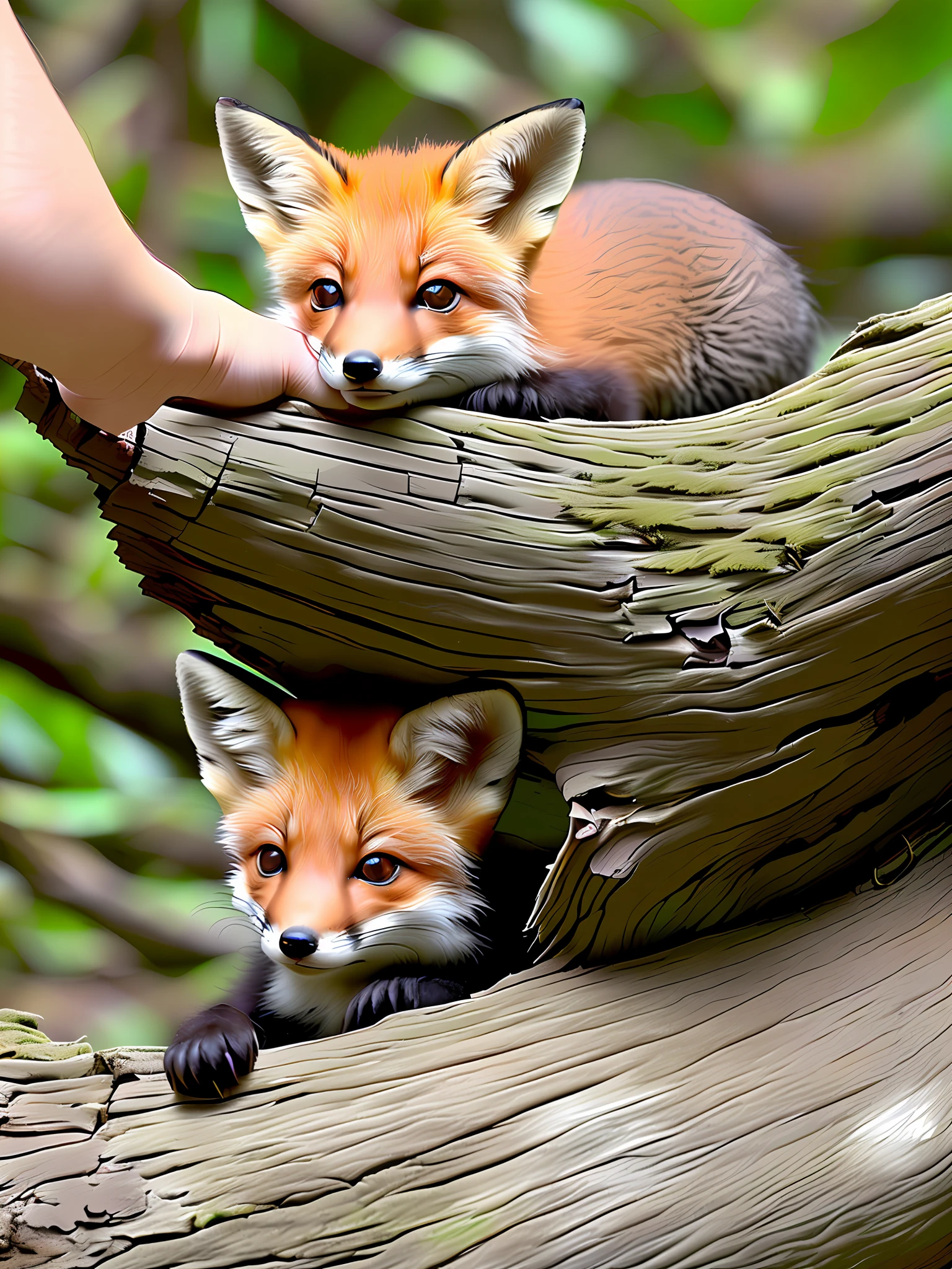 Fox Is Born
Once upon a time, in a dense forest, a small fox was born. She was so small that she could fit in the palm of her mother's hand. The parents were very happy to see their puppy born and the love for the little animal grew every day.