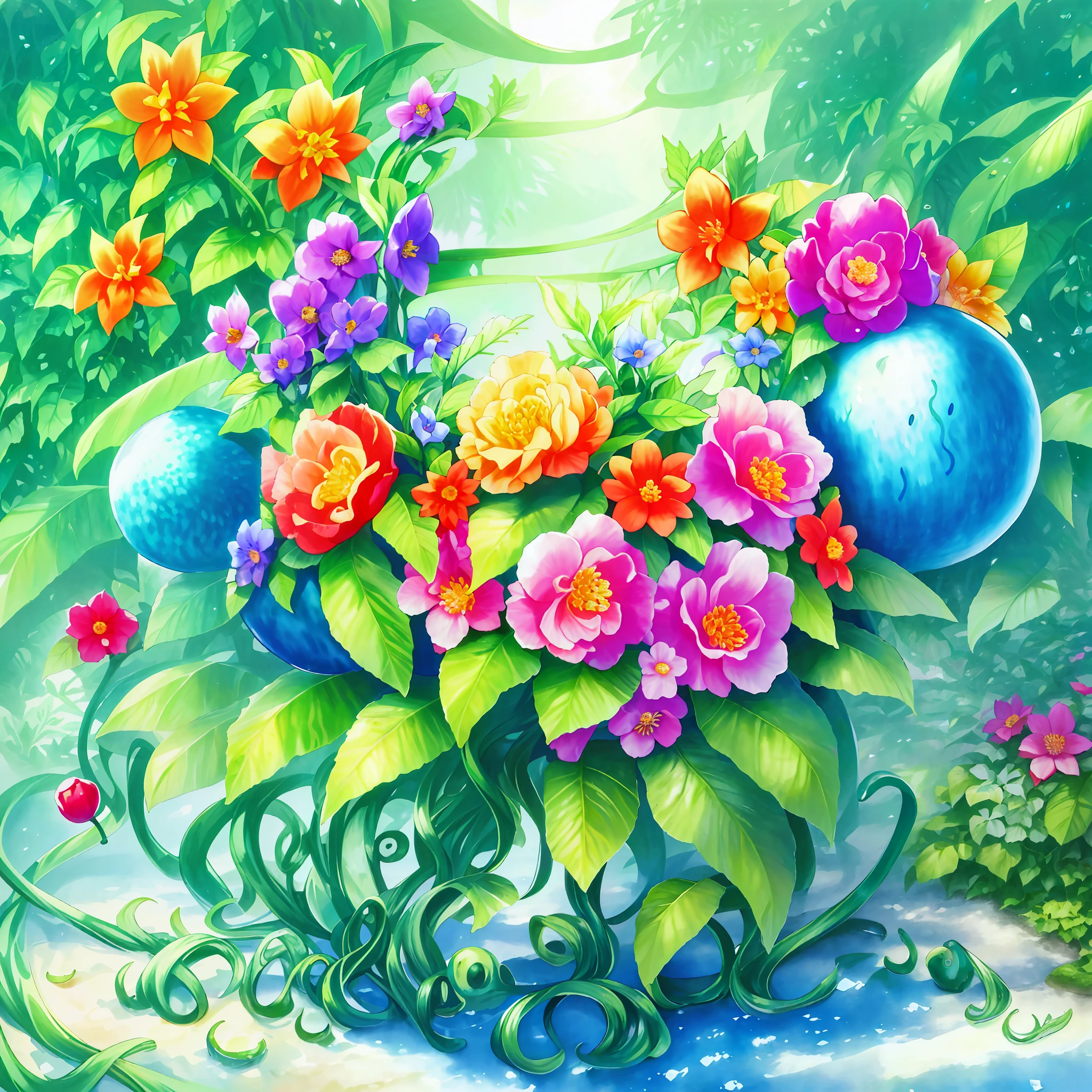 Prompt :  seaart.ai

A mesmerizing garden filled with girl-shaped fruits, each fruit displaying vibrant colors and unique patterns, delicately carved with intricate details resembling flowers and leaves, surrounded by lush greenery and blooming flowers, creating a sense of enchantment and wonder, Illustration, watercolor painting, --ar 9:16 --v 5
