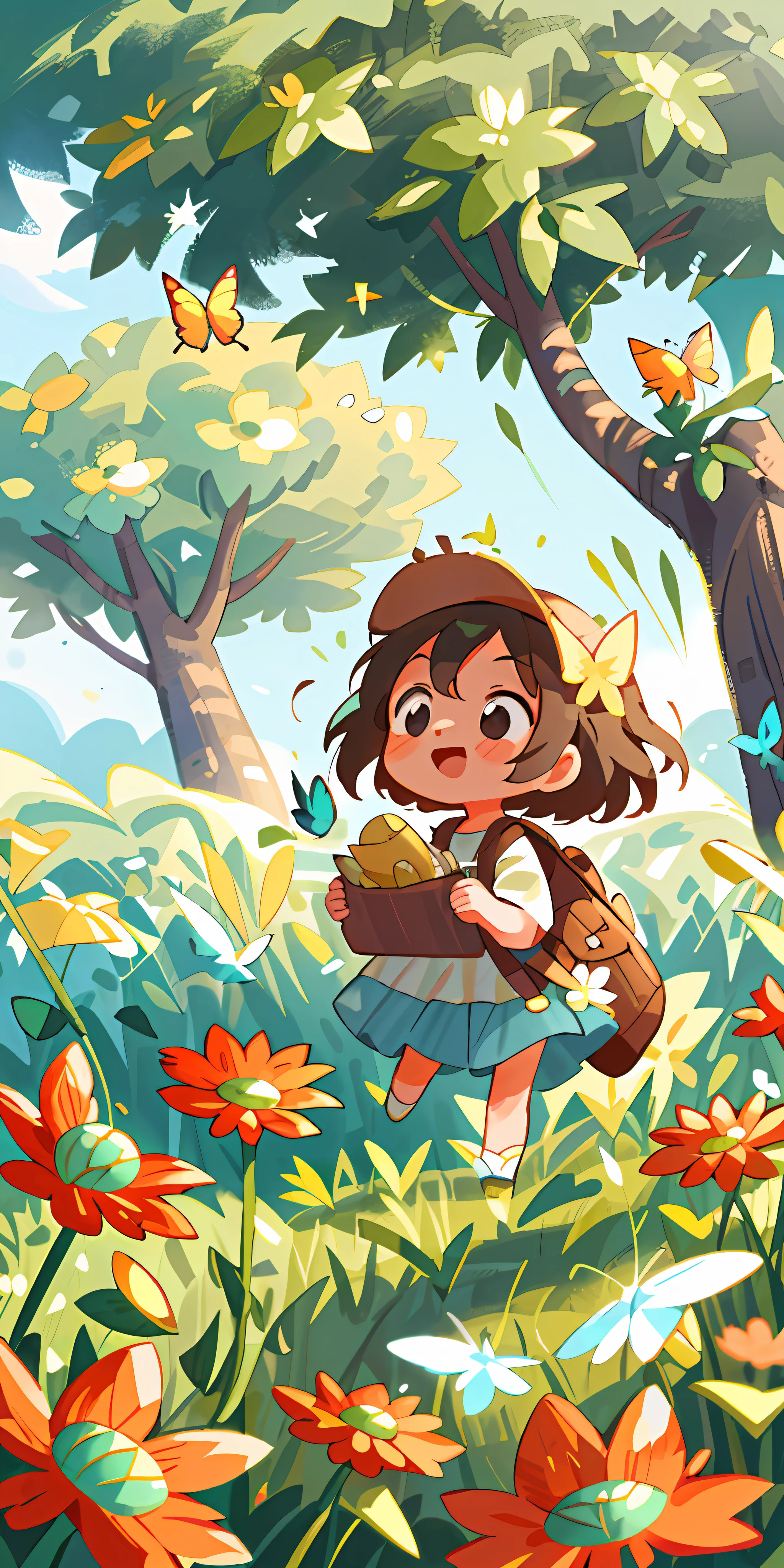 High Detail, Ultra Detail, 8K, Ultra High Resolution A cute and innocent girl, child, toddler, enjoying her time in the open field, surrounded by the beauty of nature, warm sun sprinkling on her, wildflowers gently swaying in the breeze. Butterflies and birds flutter around her, adding to the playful atmosphere,