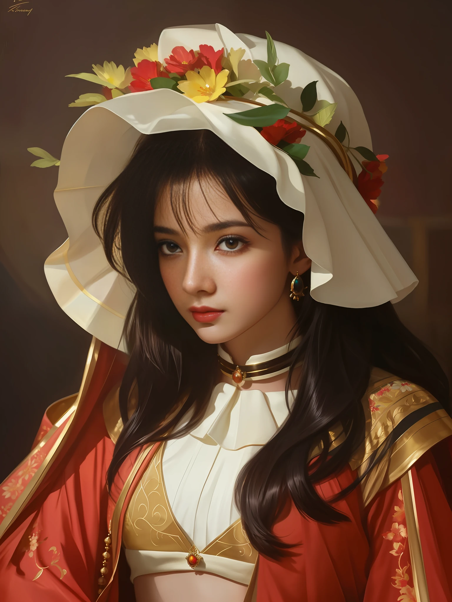 modelshoot style, (extremely detailed CG unity 8k wallpaper), full shot body photo of the most beautiful artwork in the world, stunningly beautiful photo realistic cute women in saree (navel:1.5,princess eyes:1.3,posture collar:1.2), professional majestic oil painting by Ed Blinkey, Atey Ghailan, Studio Ghibli, by Jeremy Mann, Greg Manchess, Antonio Moro, trending on ArtStation, trending on CGSociety, Intricate, High Detail, Sharp focus, dramatic, photorealistic painting art by midjourney and greg rutkowski
