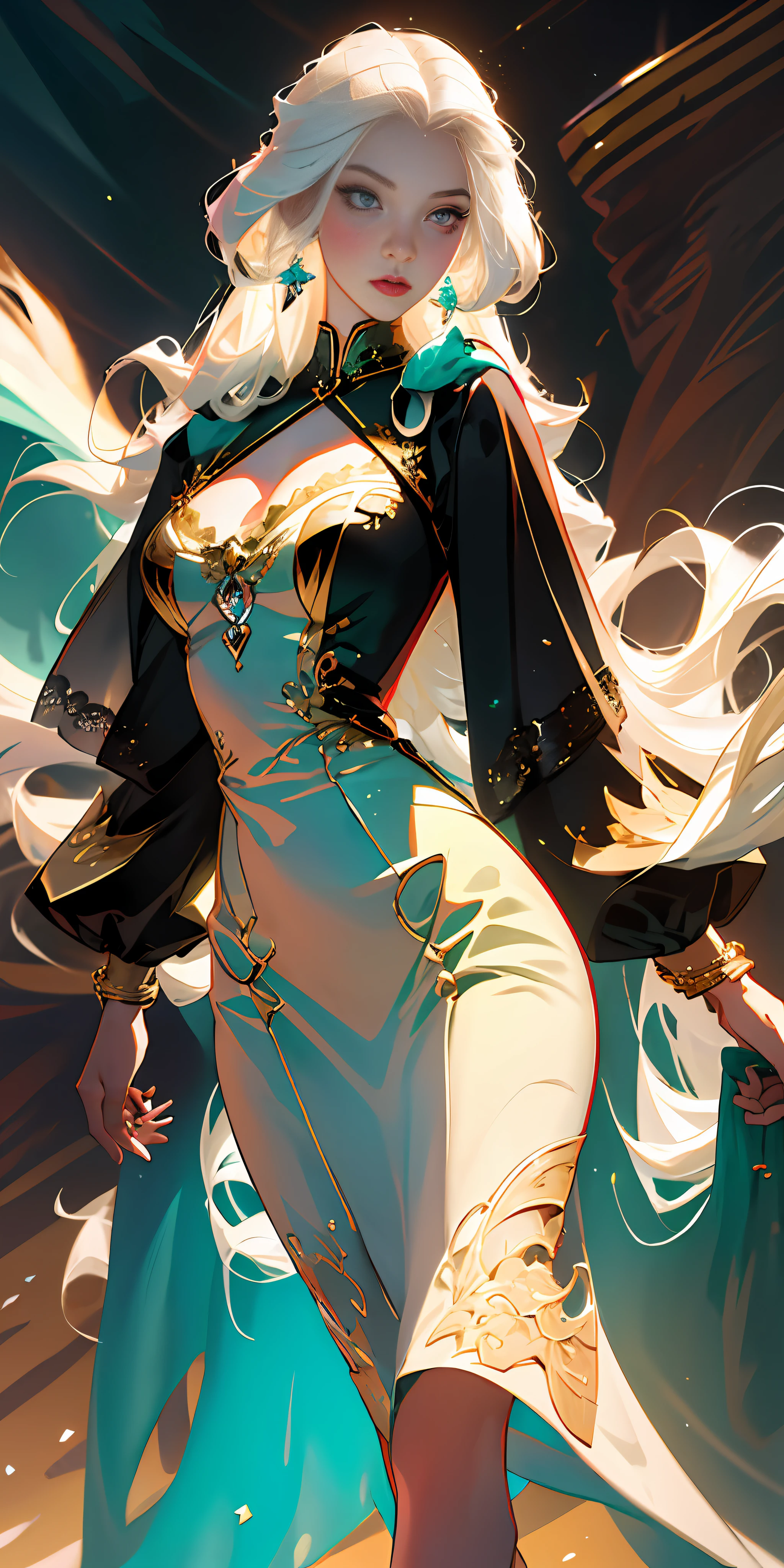 (((multicolored hair, [white hair]))), ultra realistic 8k cg, picture-perfect face, flawless, clean, masterpiece, professional artwork, famous artwork, cinematic lighting, cinematic bloom, perfect face, beautiful face, beautiful eyes, (((perfect female body, narrow waist))), gorgeous queen, royal, divine, goddess, godlike, (royal palace), fantasy, dreamlike, unreal, science fiction, (huge breasts), beautiful clothes, lace, lace trim, lace-trimmed legwear, nsfw, breasts out, absurdly long hair, very long hair, (rich:1.4), prestige, luxury, jewelry, diamond, gold, pearl, gem, sapphire, ruby, emerald, intricate detail, delicate pattern, sexy, charming, alluring, seductive, erotic, enchanting, hair ornament, necklace, earrings, bracelet, armlet, looking at viewer,