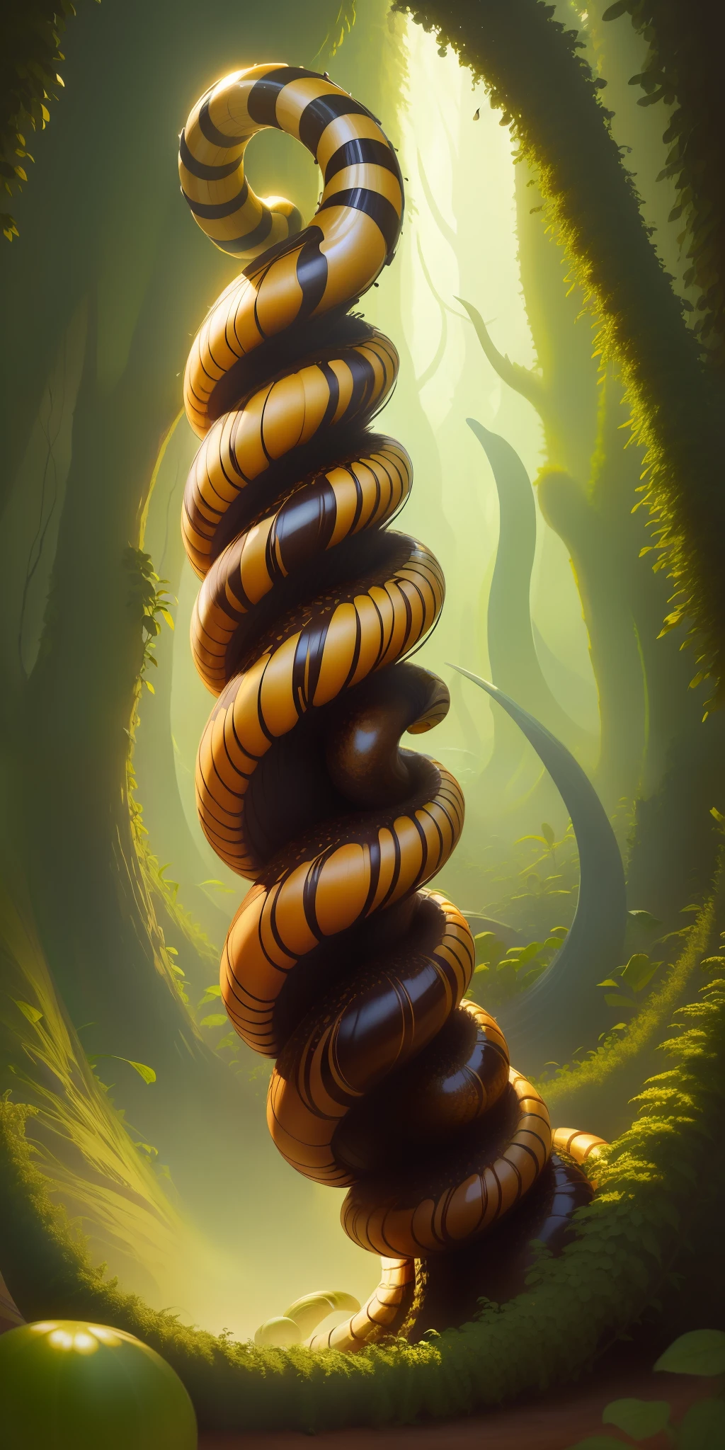 hyper realistic spiral bean anthill