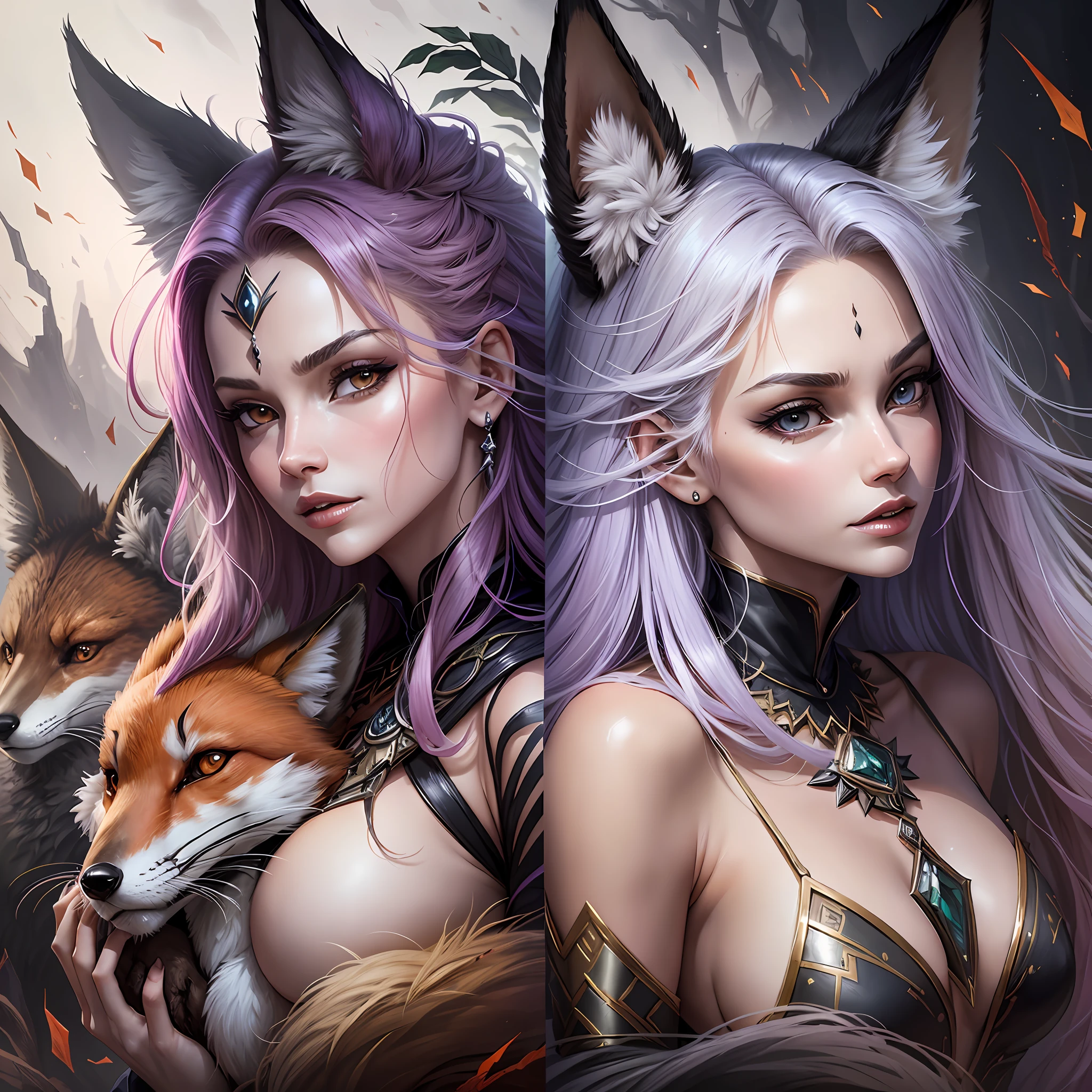 The fox queen is a fictional character that can have different characteristics depending on the context. However, in general, the fox queen can be described as a powerful and cunning creature that rules over its territory or tribe. She has a sharp mind, cunning and the ability to manipulate other creatures to achieve her goals. The fox queen can also be depicted as beautiful and graceful, but also treacherous and dangerous.