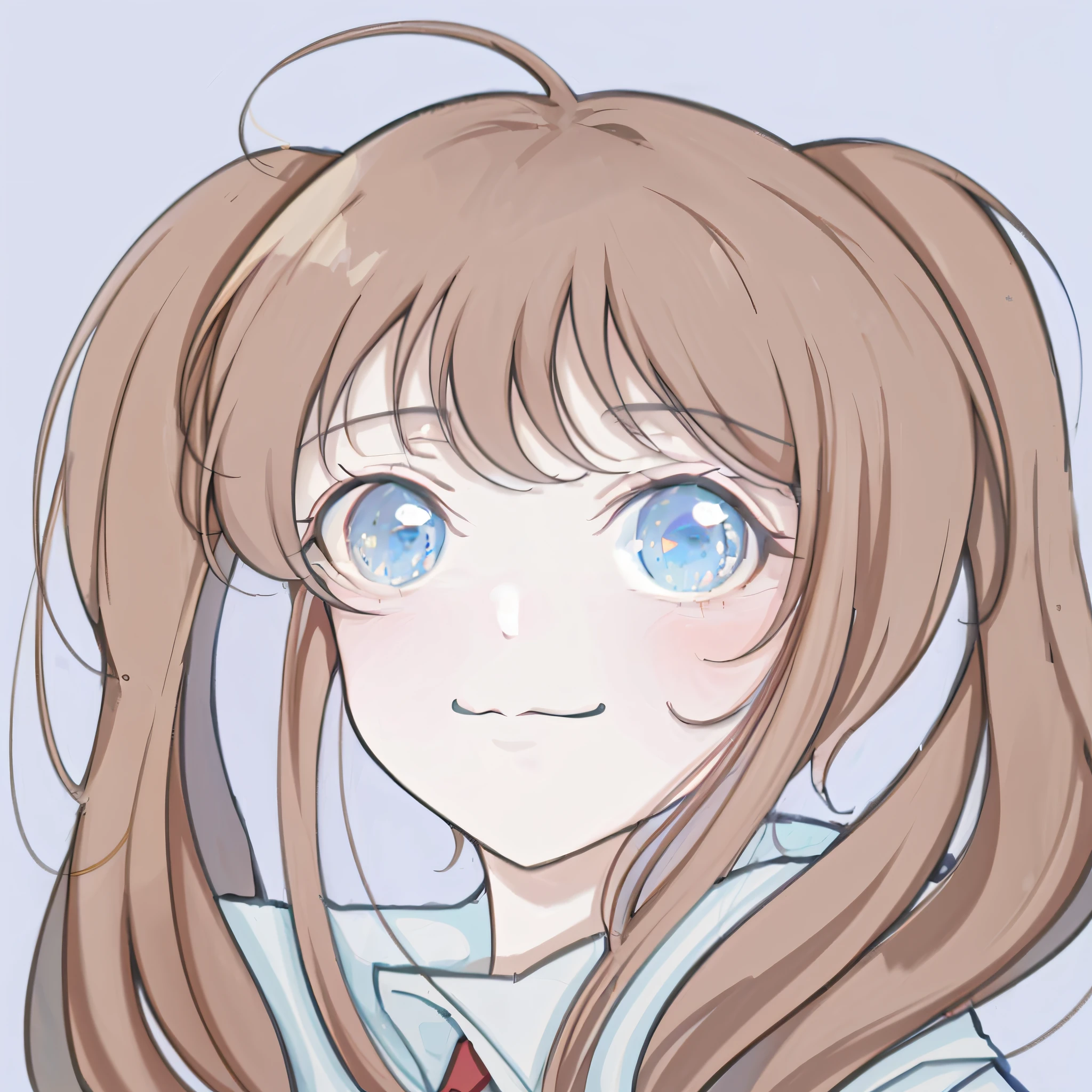 anime girl with long hair and blue eyes wearing a tie, holo, kawaii realistic portrait, anime style portrait, portrait of an anime girl, cute anime face, anime portrait, in an anime style, portrait of cute anime girl, soft anime illustration, portrait anime girl, iwakura lain, face anime portrait, cute anime girl portrait, cute natural anime face