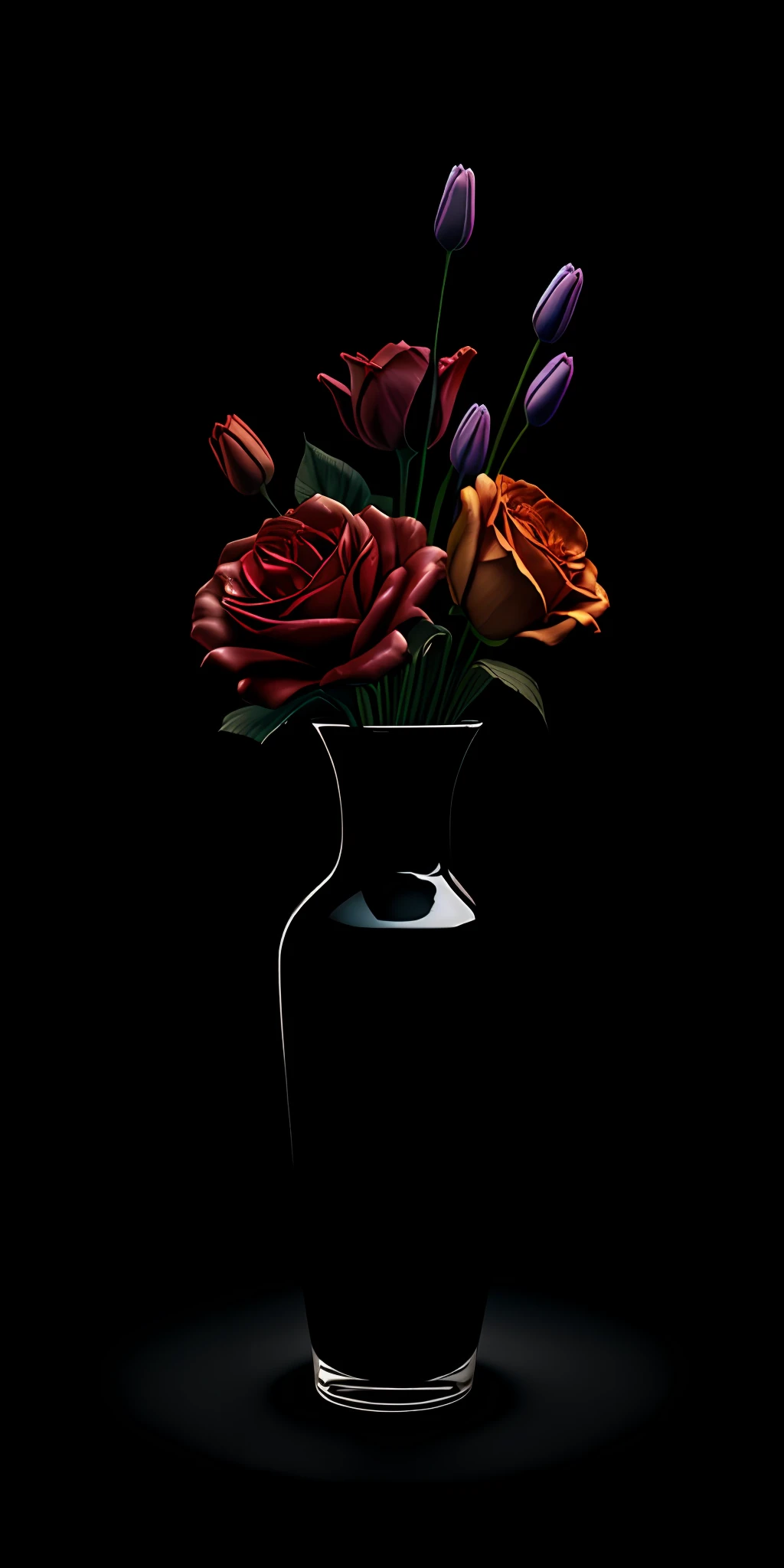 a vase,
yang08k, photography, beautiful, black background,
masterpieces, top quality, best quality, official art, beautiful and aesthetic, realistic,
