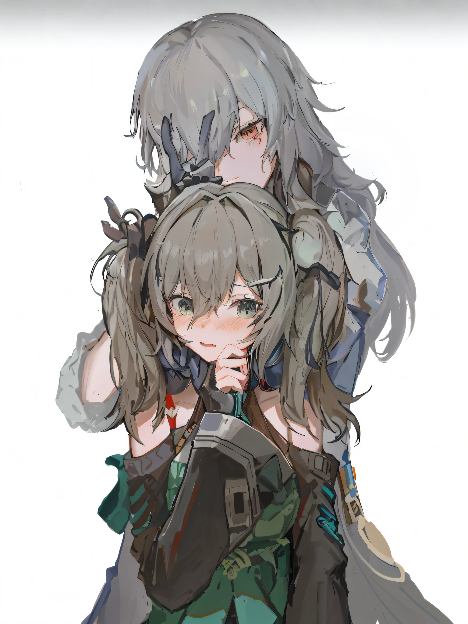 anime - style image of a couple of anime characters hugging, from girls frontline, wlop and sakimichan, girls frontline style, fine details. girls frontline, by Kamagurka, kantai collection style, from arknights, kawacy, guweiz, no type, girls frontline cg, girls frontline, arknights, ****