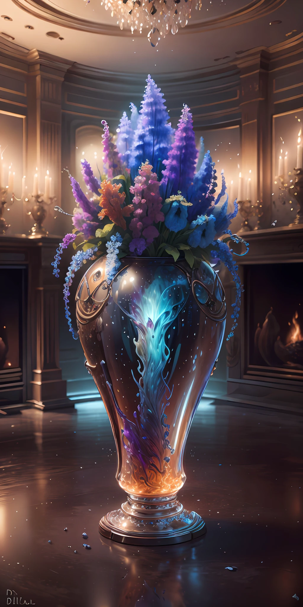 best quality, masterpiece, ultra high res, (photo realistic:1.4),surreal portrait, surrealism, dream-like,
Delphinium Belladonna blossom in a pot, fantasy creature, 
DiamonAI,