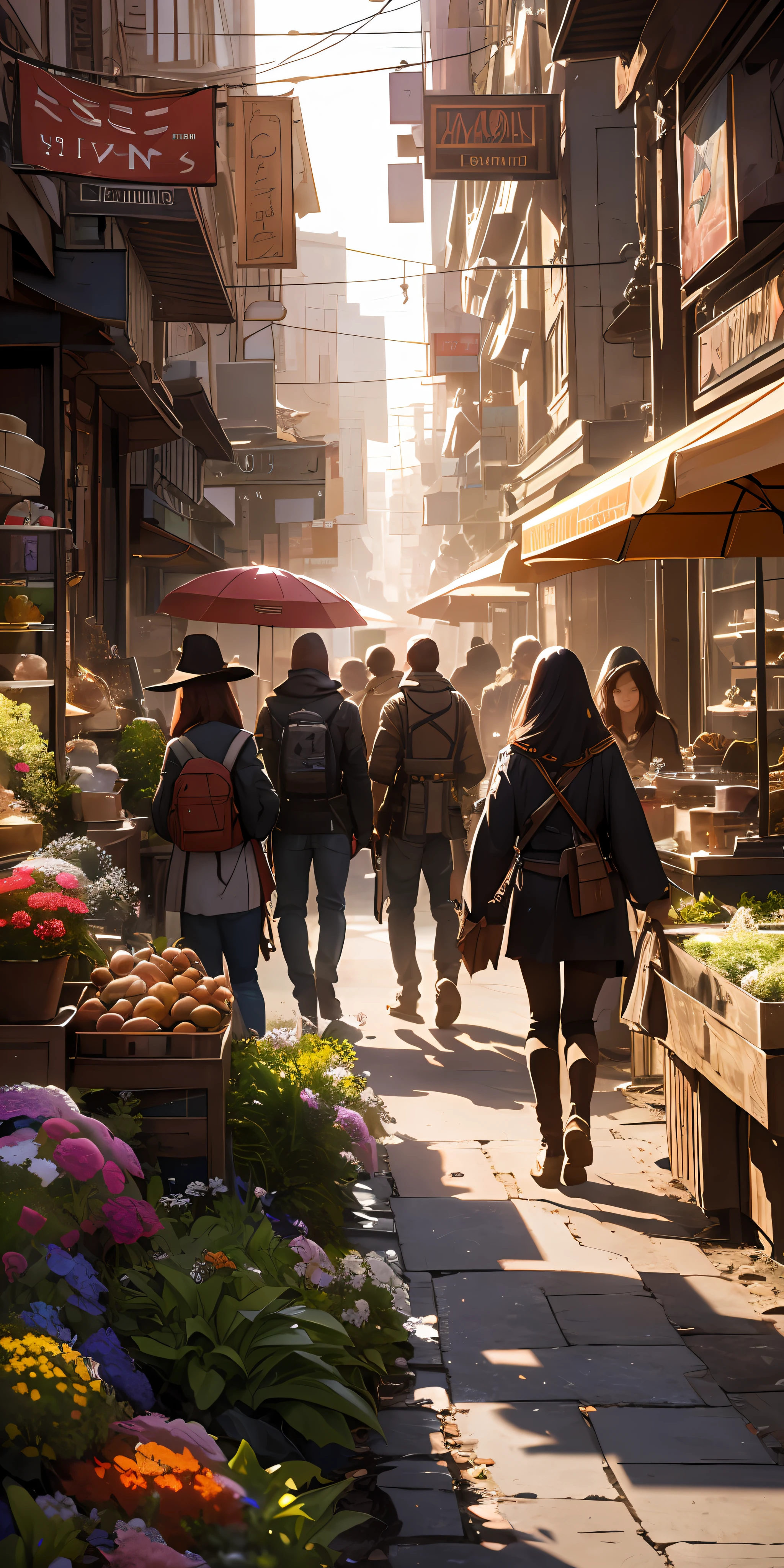 warm positive professional photo, IPA awards winner, haselbland awards winner, a ultra detailed ultra busy modern city main street, street market, very warm pink-orange colors, octane render, global illumination, intricate details, insane details, 23mm lens, sharp focus, art by Nicolas Poussin, perfect weights, perfect shadows, perfect geometry, perfect lighting, perfect textures, perfect shapes, perfect detail, intensive details, perfect post processing, perfect weights, every part of picture is perfectly detailed and sharp, perfect composition, sharp detailed background, very detailed world, busy image, ultra professional CGI, global illumination, whole picture is detailed and focused, perfect perspective, perfect light reflections, RTX, perfect ambient occlusion, perfect vfx, lifelike, digital blending, luminosity masks, HDR post-processing, perfect objects positioning, professional VFX, ultra quality, 32k resolution, all objects perfect shape, all object as in real world, cinematic , spectacular, crowded , perfectly tunned, settings from Alchemy, photo by Steve McCurry insane detail, hypewrdetailed, intricate details, world indentation. intricate perfection, intricate best geometry, best volumetric effects, best possible quality, art by Wadim Kashin, art by Greg Rutkowski, art by Albert Bierstadt, luminism, art by Ilya Repin, art by Ivan Shishkin, art by Gil Elvgren,