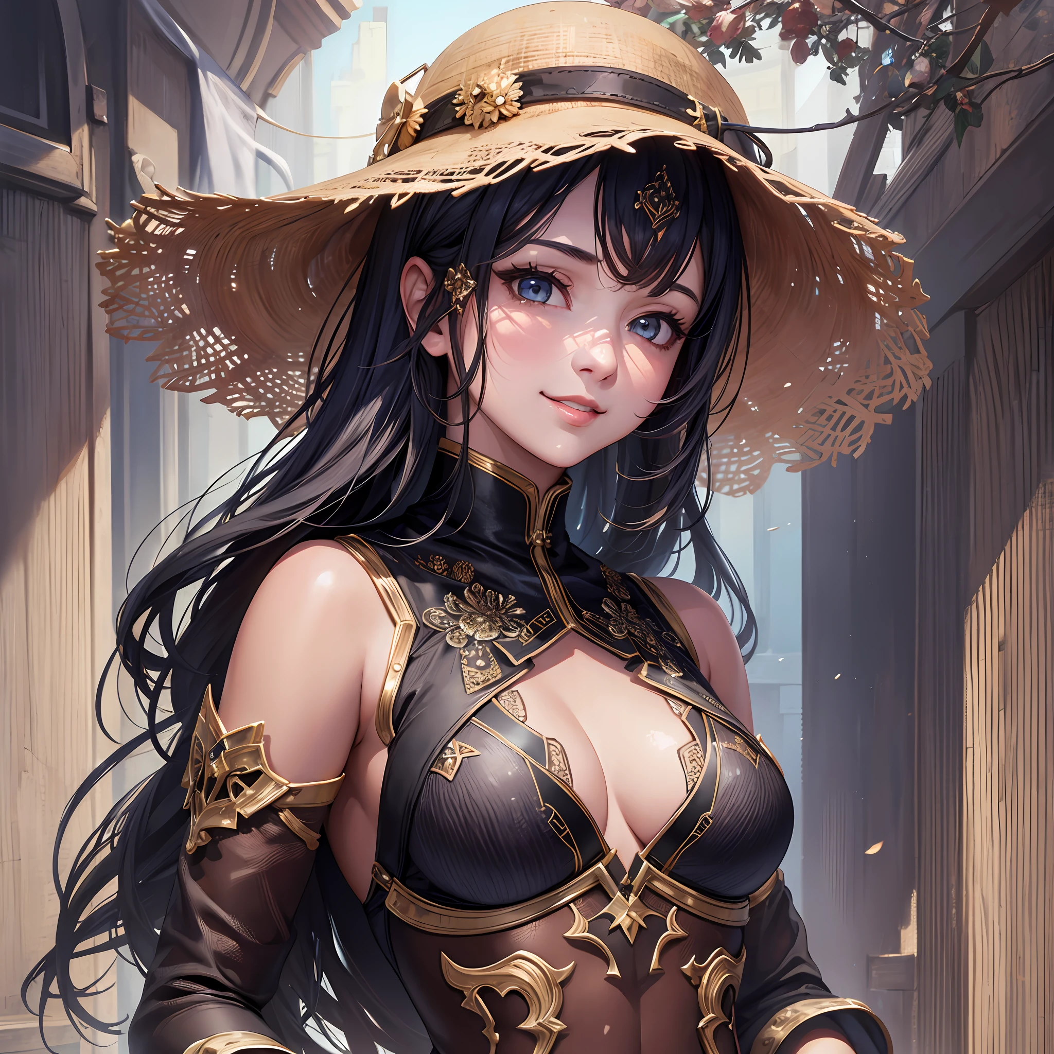 uhd, 1girl, cowboy shot, skin glow, smile face, small breasts, detailed skin texture, detailed cloth texture, beautiful detailed face, masterpiece, best quality, ultra detailed, 8k, intricate details,
