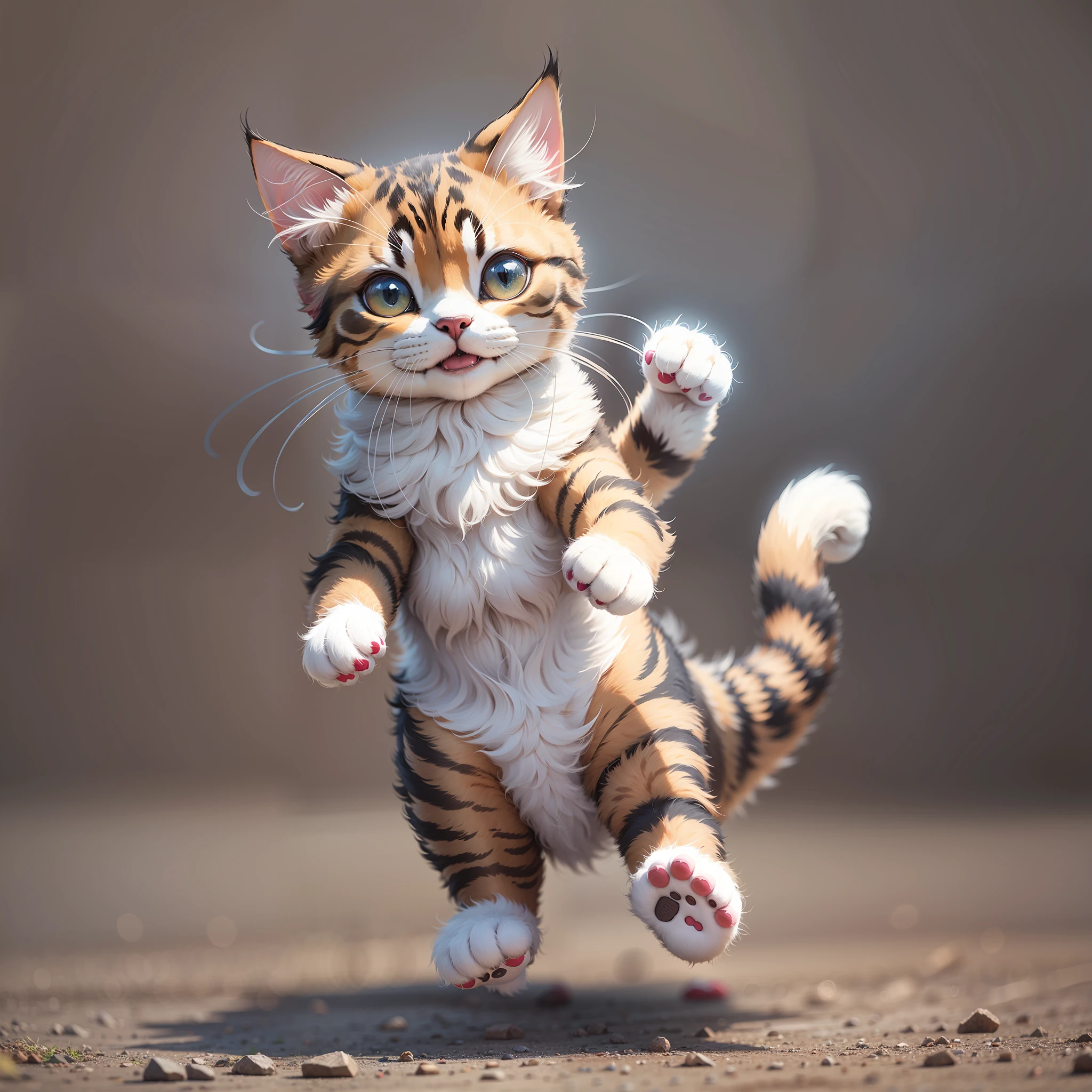 Front paws jump back foot support, frolic, puppet cat --auto --s2