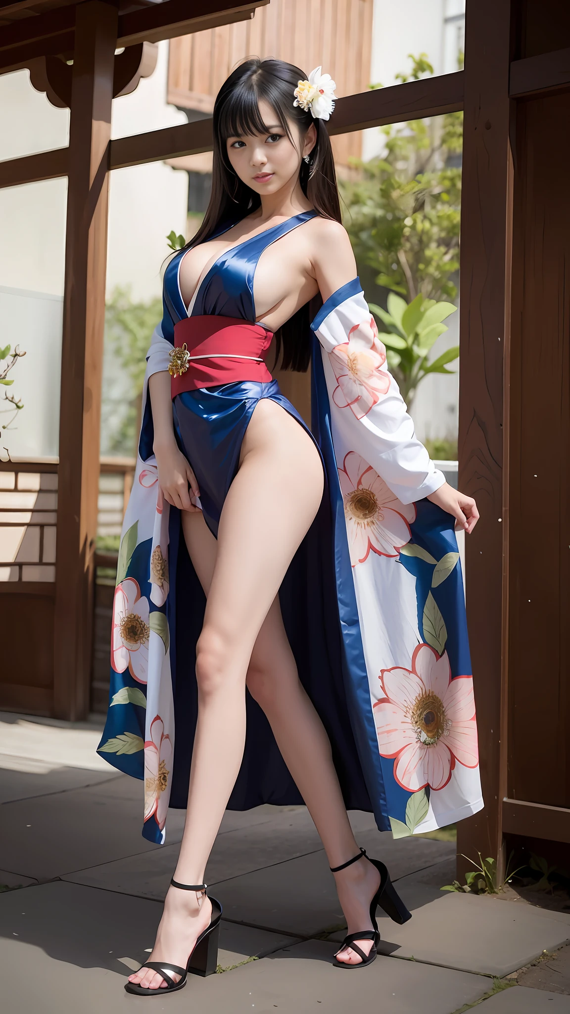 Arakfi posing for photos in kimono and kimono robe, kimono, Japanese goddess, kimono, kimono, charming sexy geisha, wearing royal kimono, kimono, organic seductive geisha, cosplay, long and beautiful flowing kimono, Japanese, Japanese kimono, in swimsuit, anime girl cosplay, single gini, wearing blue robe, big breasts