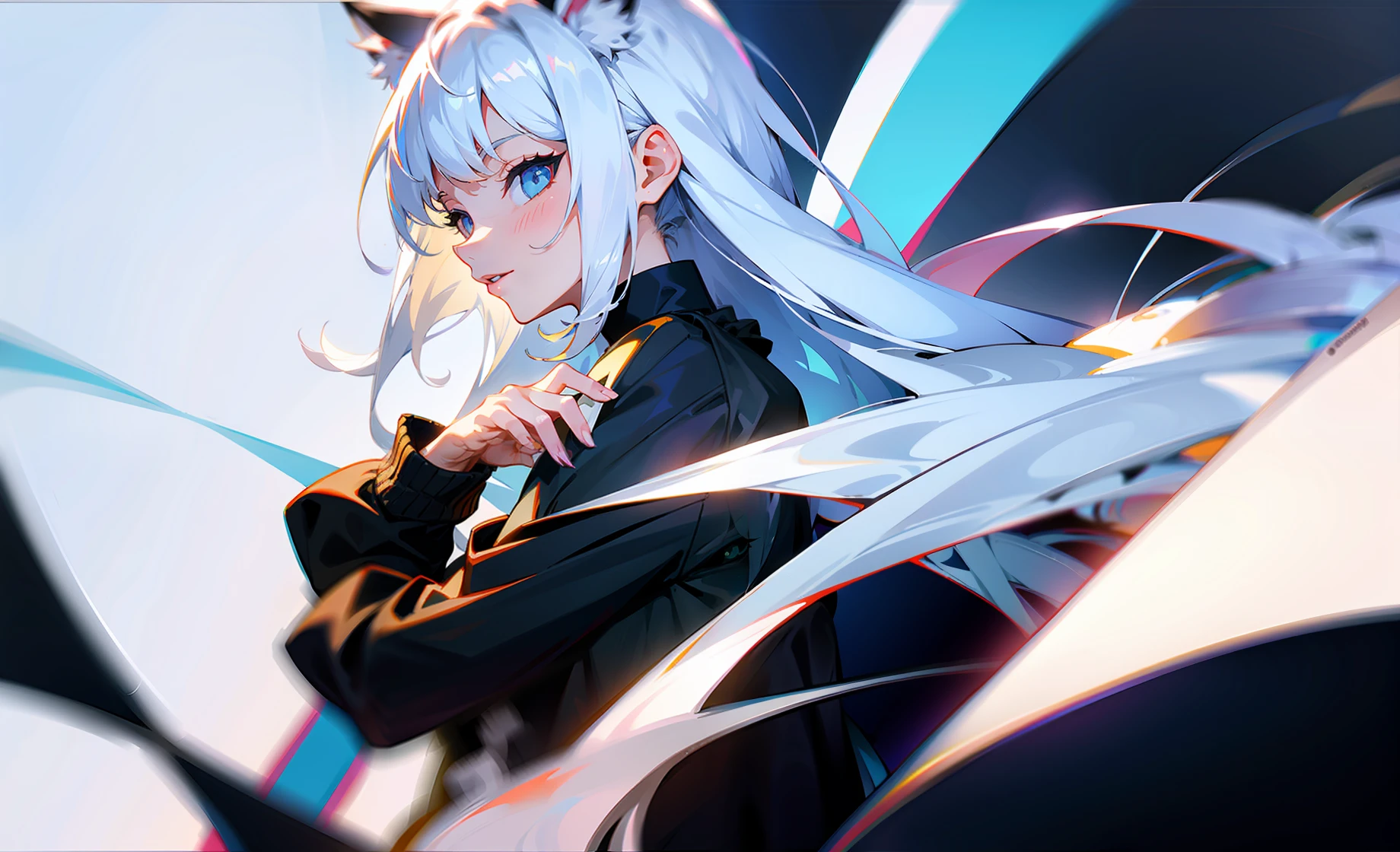 Cat lady, white hair, astringent