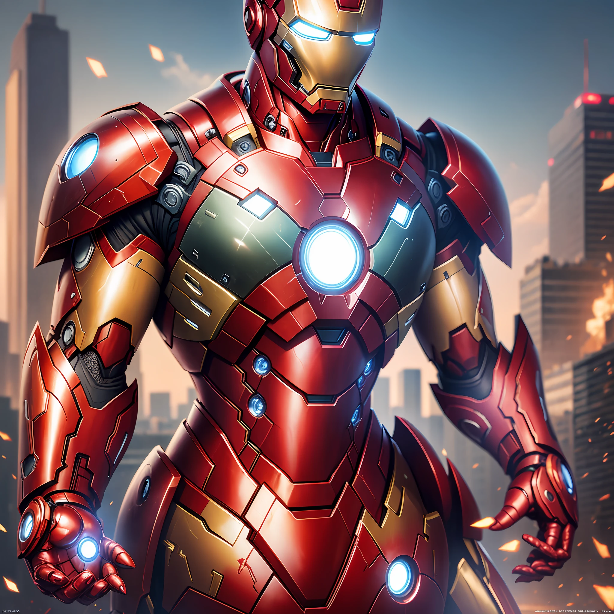 Iron Man, 8k, realistic with adamantil armor --auto