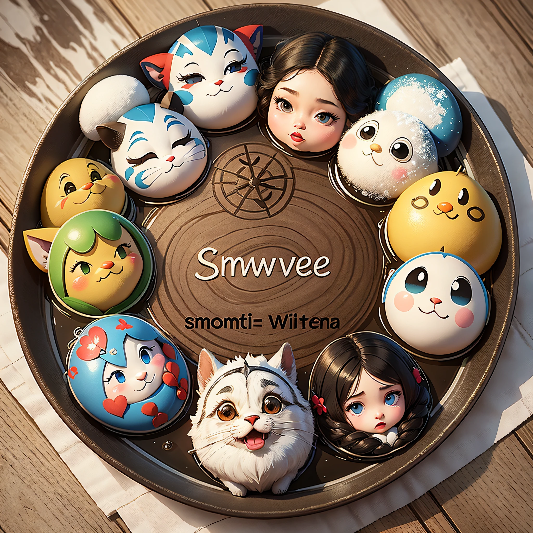 Snow White and the Seven Dwarfs Doodle Sticker --auto --s2