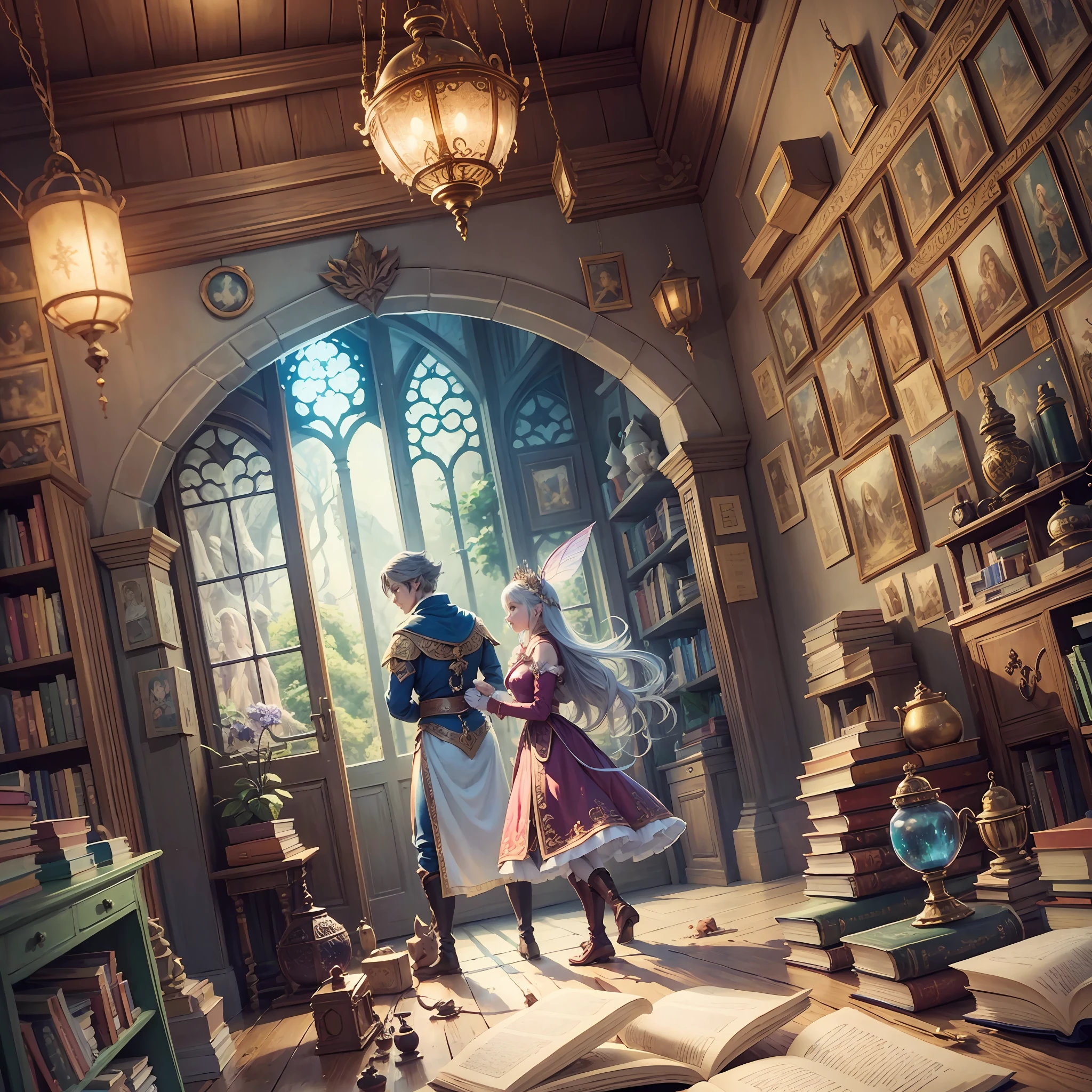 The magical world of a book with fairy-tale characters --auto --s2