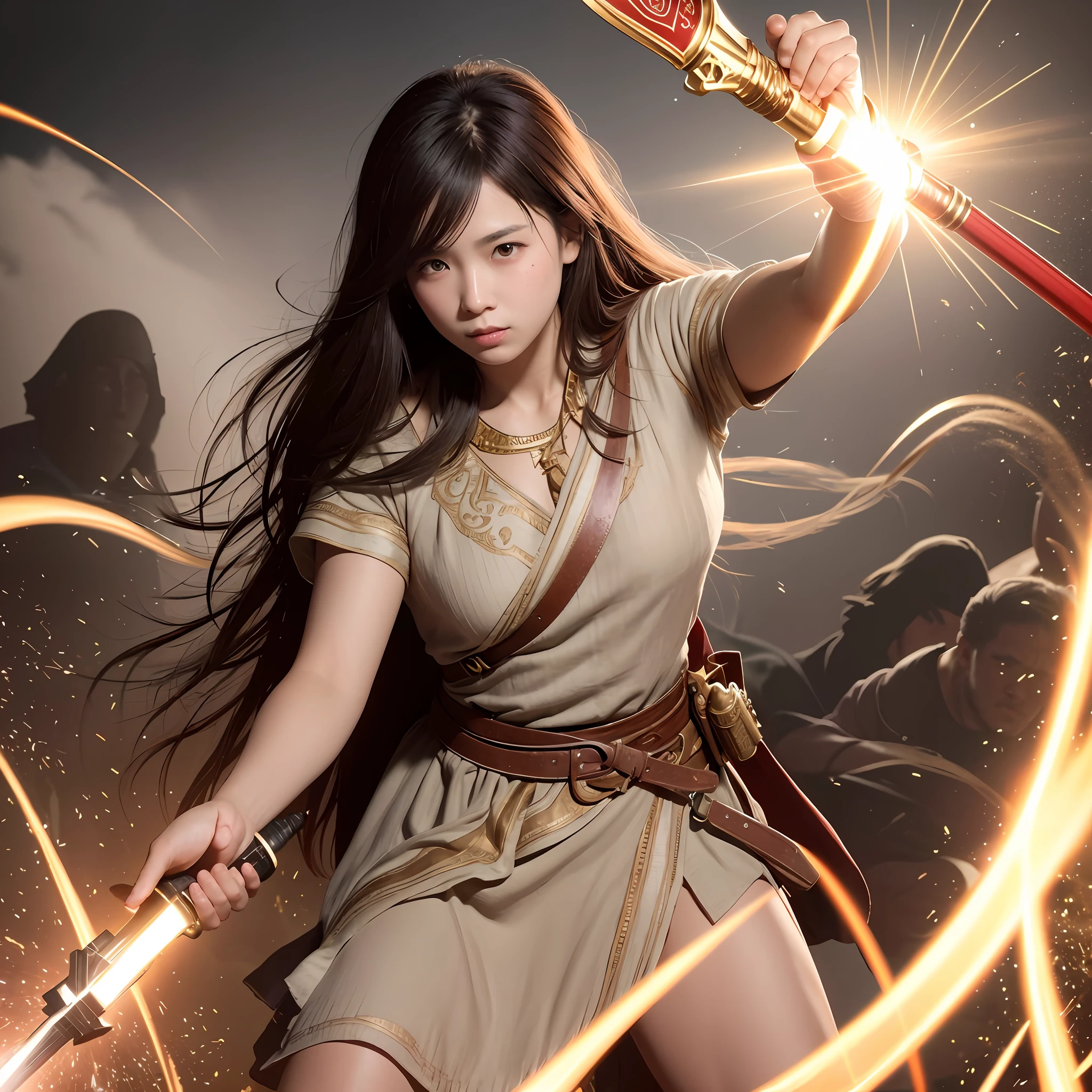 (zh-CN) (Golden Ratio of Characters' Faces)
The picture is magnificent, huge and spectacular war scenes;
In the energy released, life and death are intertwined;
Huge pillars of light illuminate the entire battlefield, and gods descend into it, armed with huge weapons;
(The female gods) shining with golden wings, overlooked the whole war from heaven, and their eyes were determined;
(God of War) invincible rushed into the enemy camp, holding a sharp tomahawk and dancing wildly, and the blood of the enemy flowed everywhere;
(Goddess of Wisdom) seems to be able to decide the outcome of the entire war at any time, standing behind the war with a scepter of wisdom in hand;
(Beast God) devouring wild, wild power, rushing into the battlefield with a warhammer
