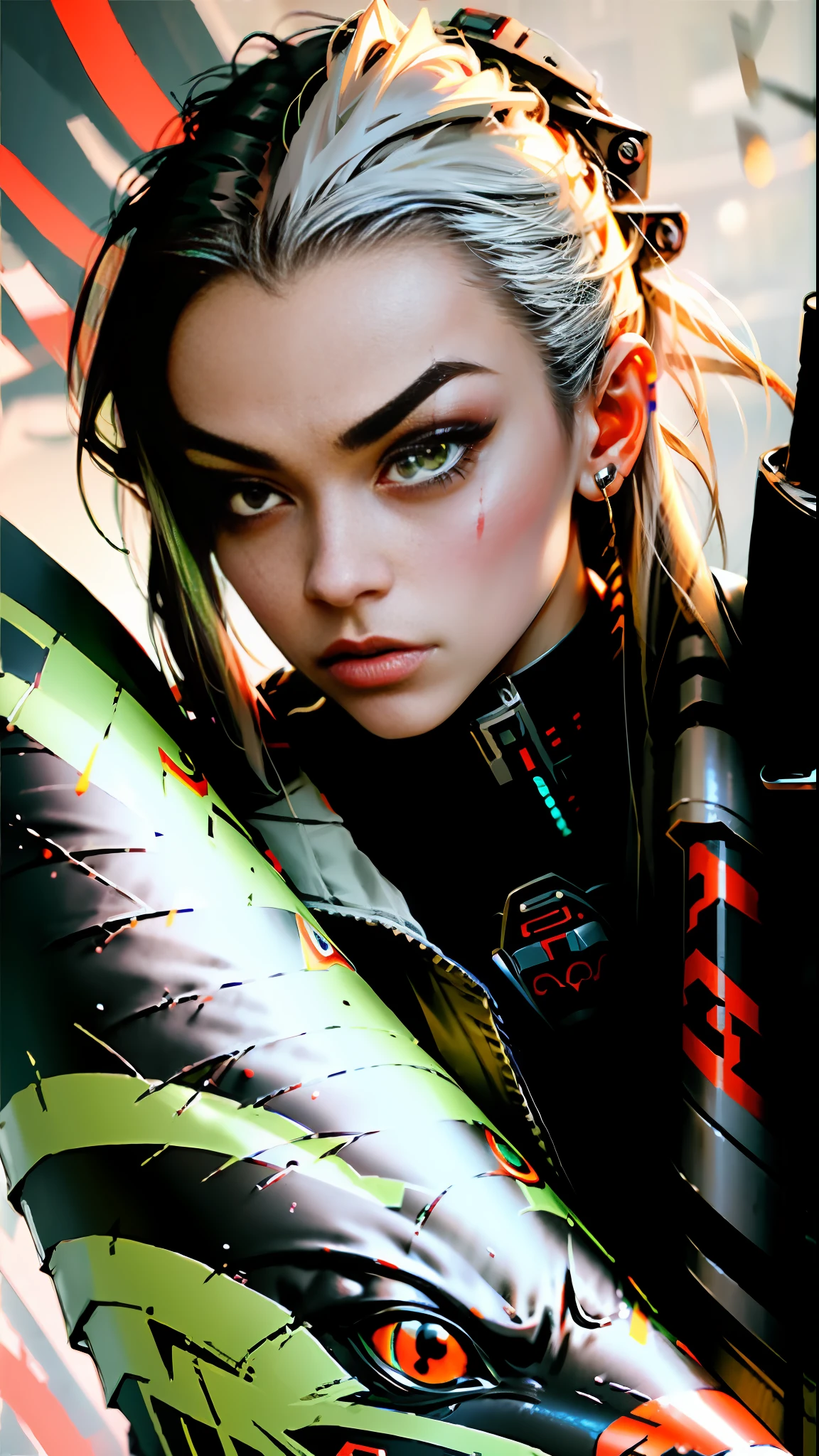 Cyborg Technoninja, ninja girl wearing technomask