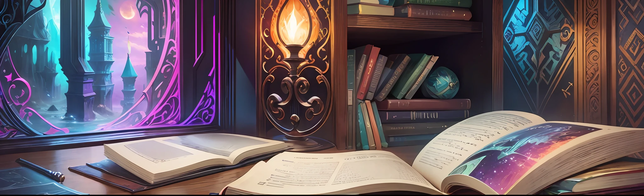 hidden message in image, fantasy book, color pages book, lots of fantasy and colors, creativity, alternate reality, utopia, coherence, suspicion, suspicious coherence, wisdom tales, fantasy book --auto --s2