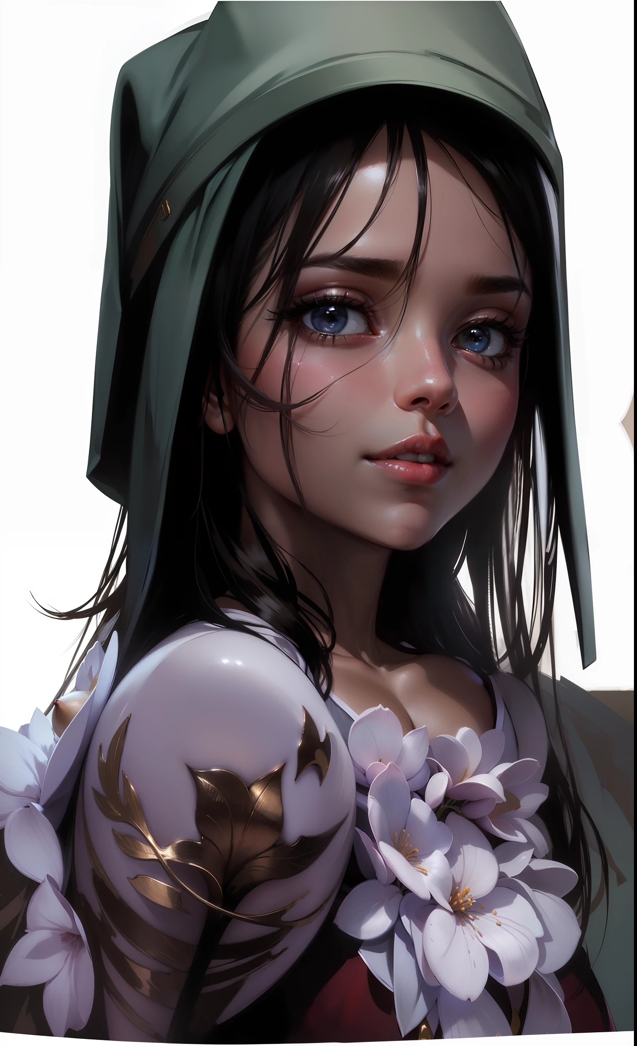 Best quality, masterpiece, ultra high res, (photorealistic:1.4), a beautiful woman, white shirt, medium breast, narrow waist, shiny skin, seductive smile, bokeh