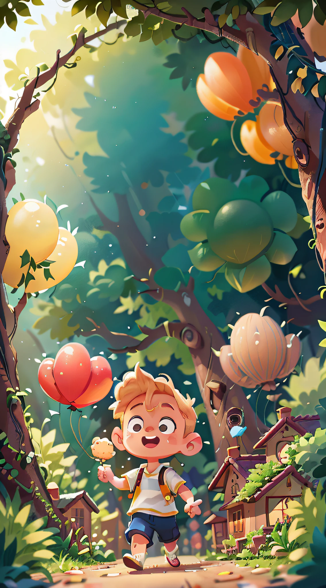 blonde boy, zoo, lots of balloons, happy, happy, perfect quality, clear focus (clutter - house: 0.8), (masterpiece: 1.2) (realistic: 1.2) (bokeh) (best quality) (detailed skin: 1.3) (intricate details) (8K) (detail eyes) (sharp focus), (happy), full body, clean background, running