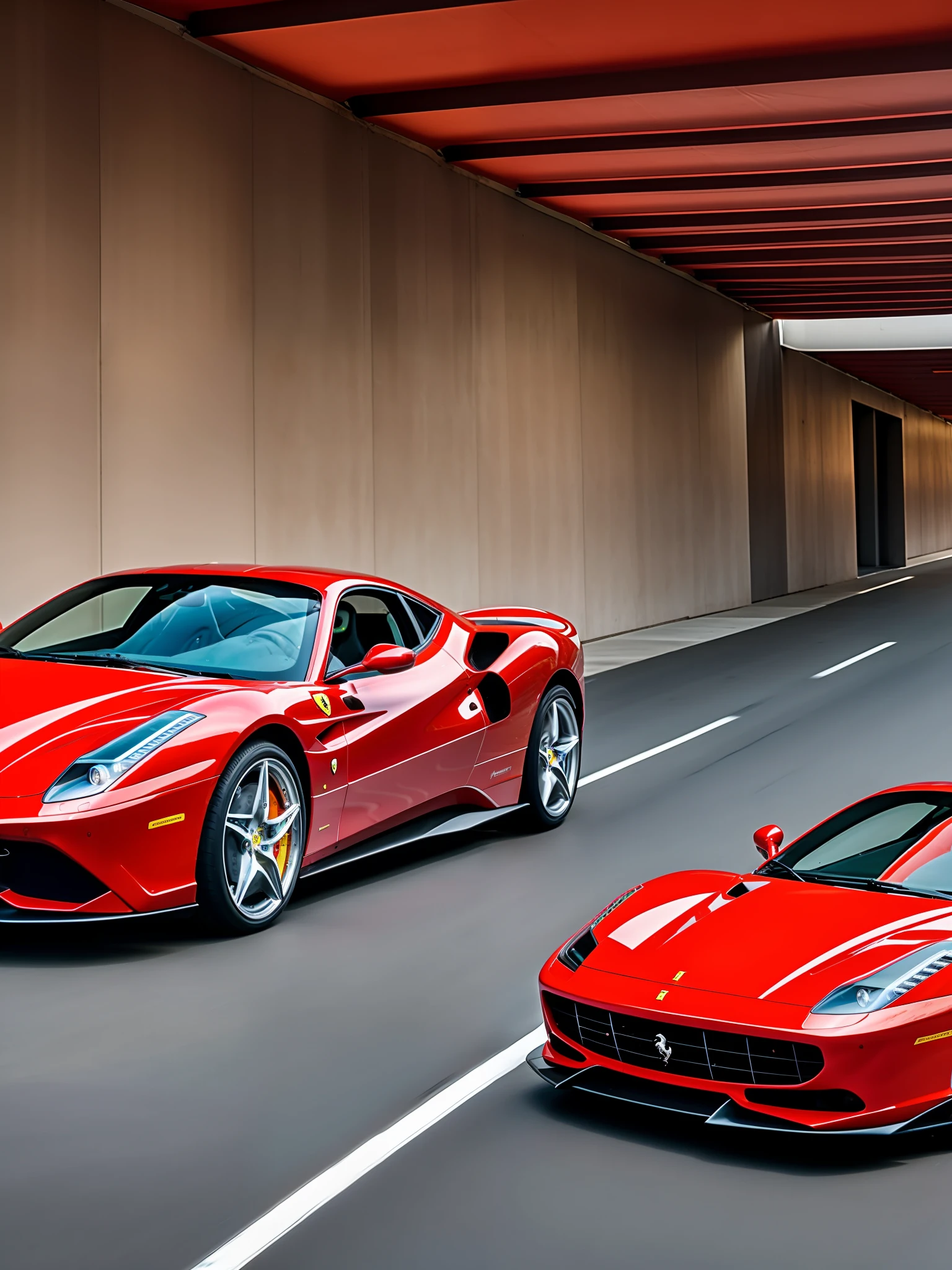 A lamburgni tuded in Ferrari colours