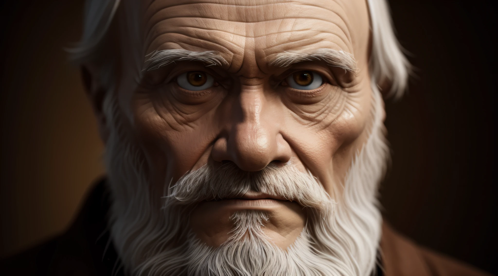 ((1 man)) Charles Darwin face, masterpiece, Hyperrealism, UHD, 4k, best quality, ((1man))