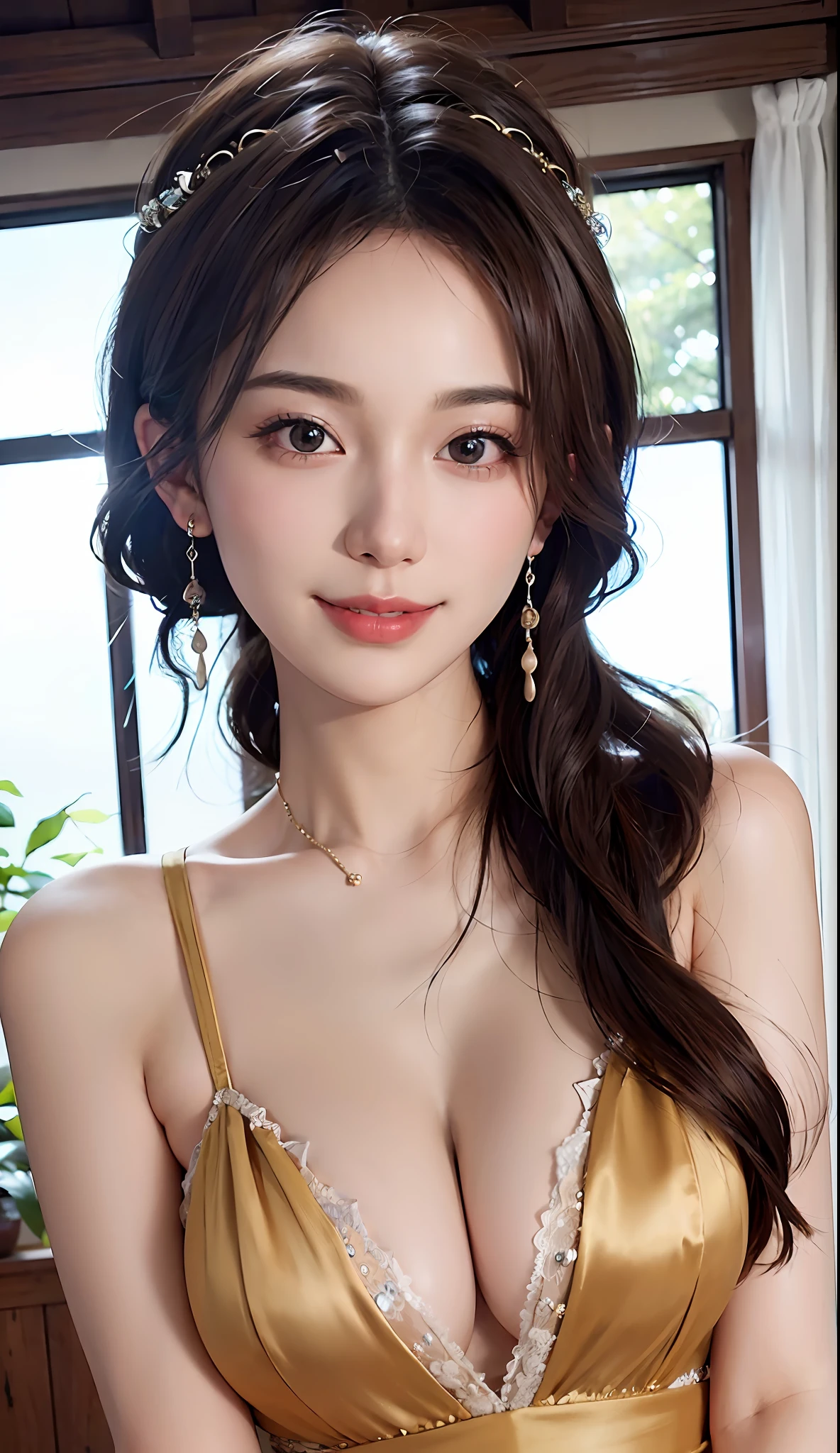 (RAW photos, highest quality), (realistic, photorealistic: 1.3), highest quality, masterpiece, very delicate and beautiful, highly detailed, CG, unity, 2K wallpaper, wonderful, beautiful to detail, masterpiece, light smile, highest quality, highly detailed CG Unity 8k wallpaper,