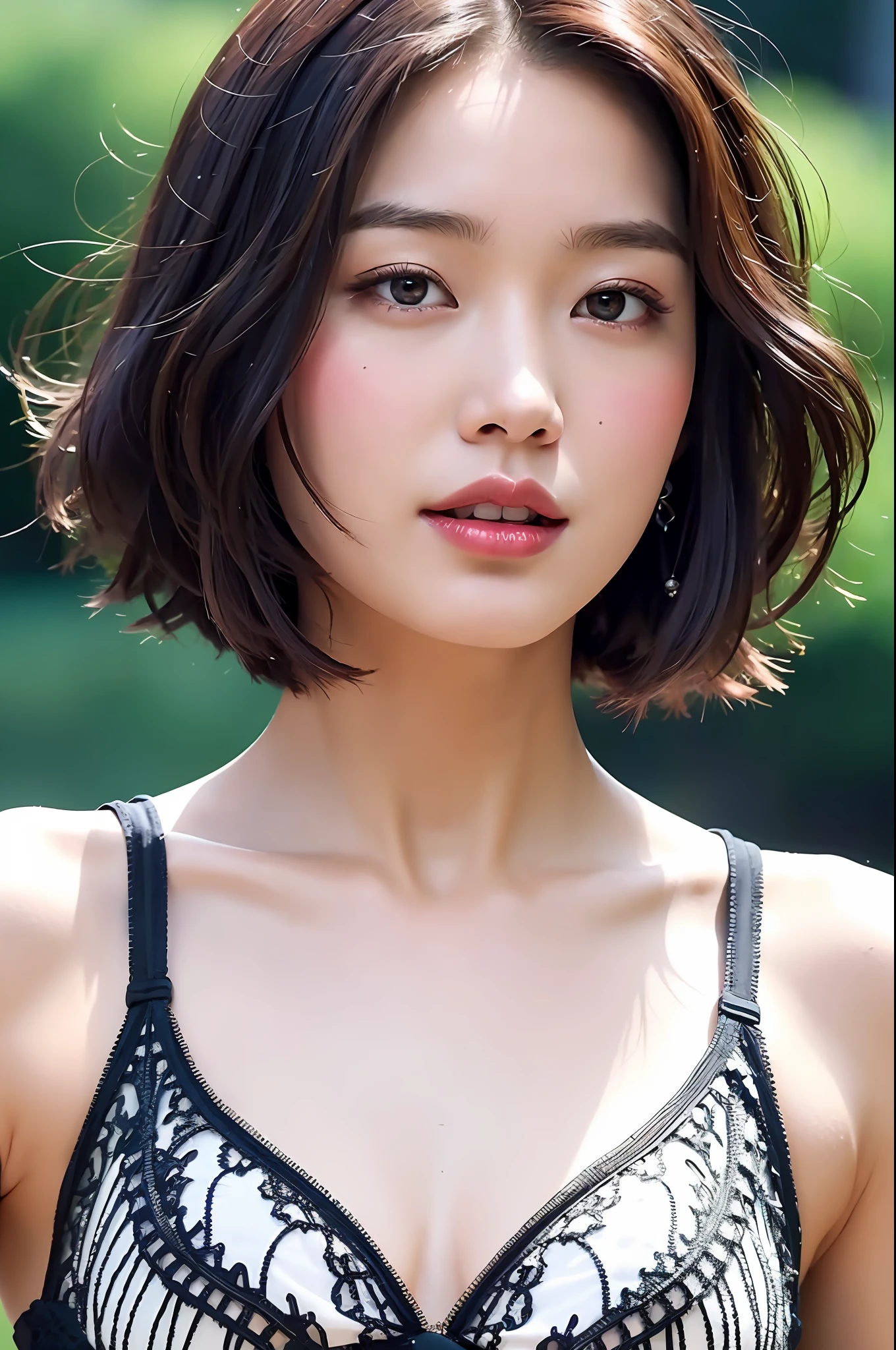 best quality, masterpiece, high resolution, 1girl, beautiful and perfect face, bob cut, maxi dress, intricate detailed, cinematic feel, 8k, extremely detailed