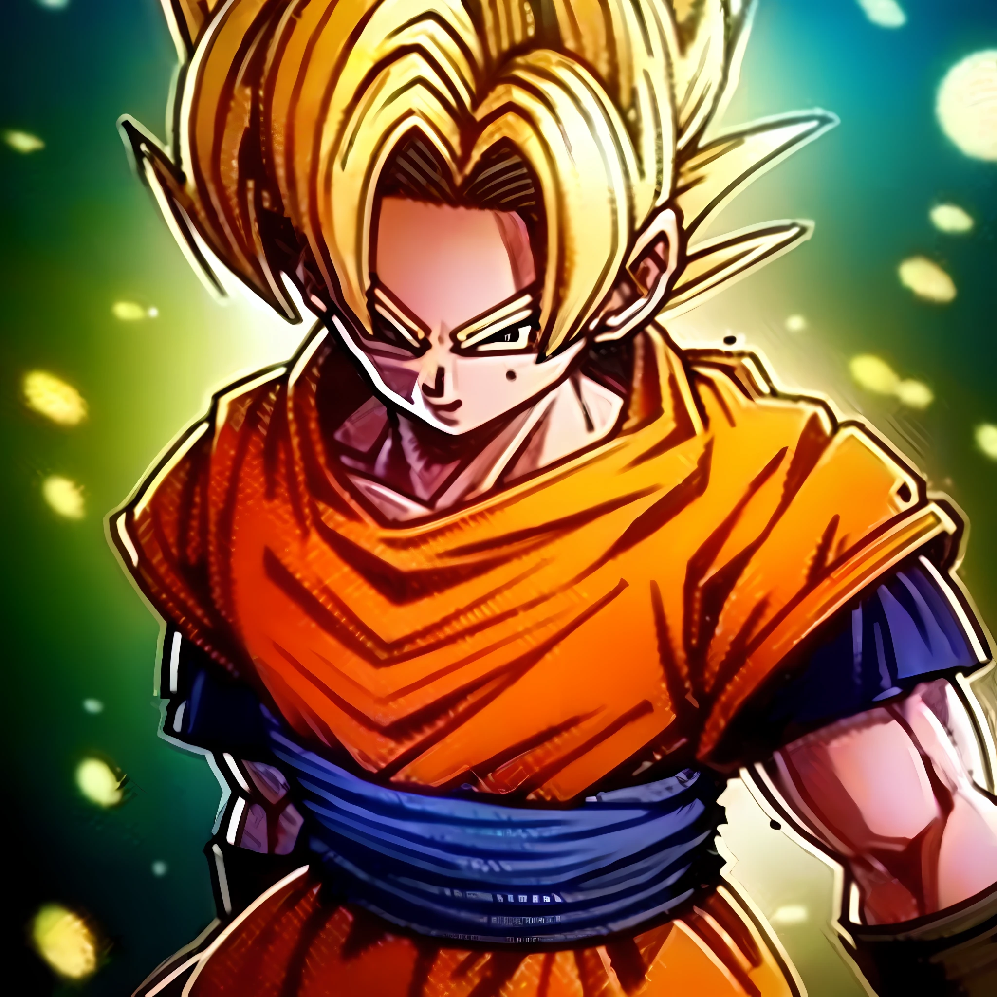 a cartoon image of a young gohan with a yellow shirt, super saiyan goku, super saiyan, son goku, goku, goku portrait, super sayian goku, character dragonball, super sayan, going super saiyan, portrait of goku, highly detailed portrait of goku, dbz, super saiyan 3, goku from dragon ball z