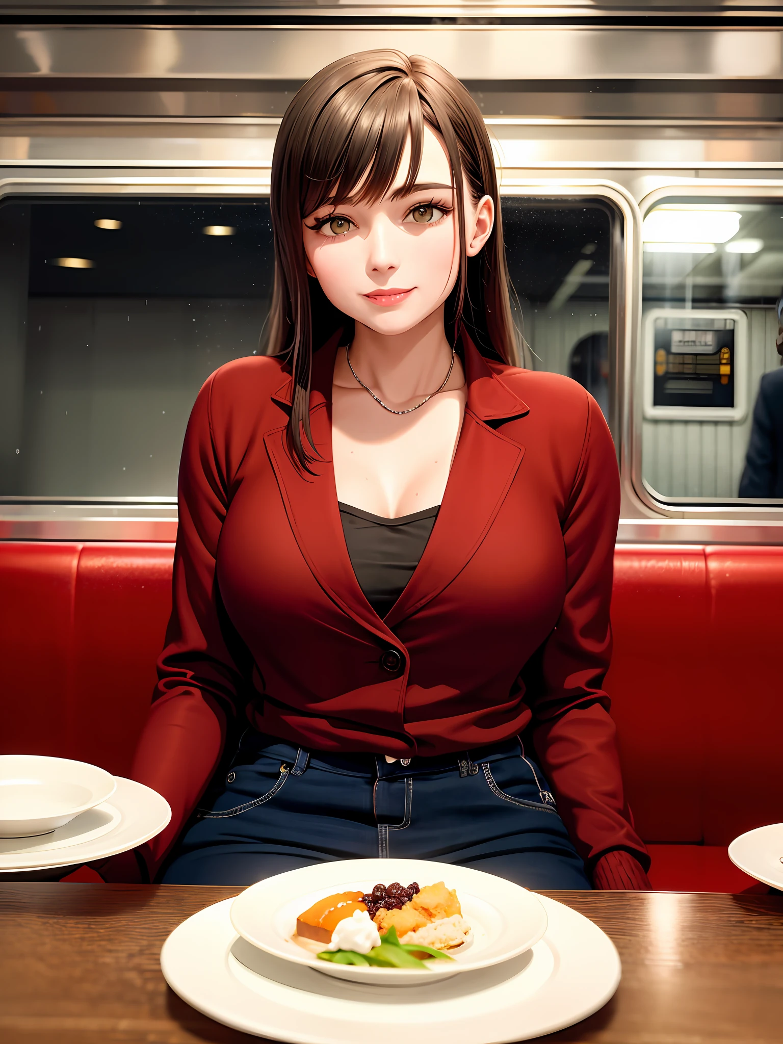 Heavy rain Train dining car Cosy
