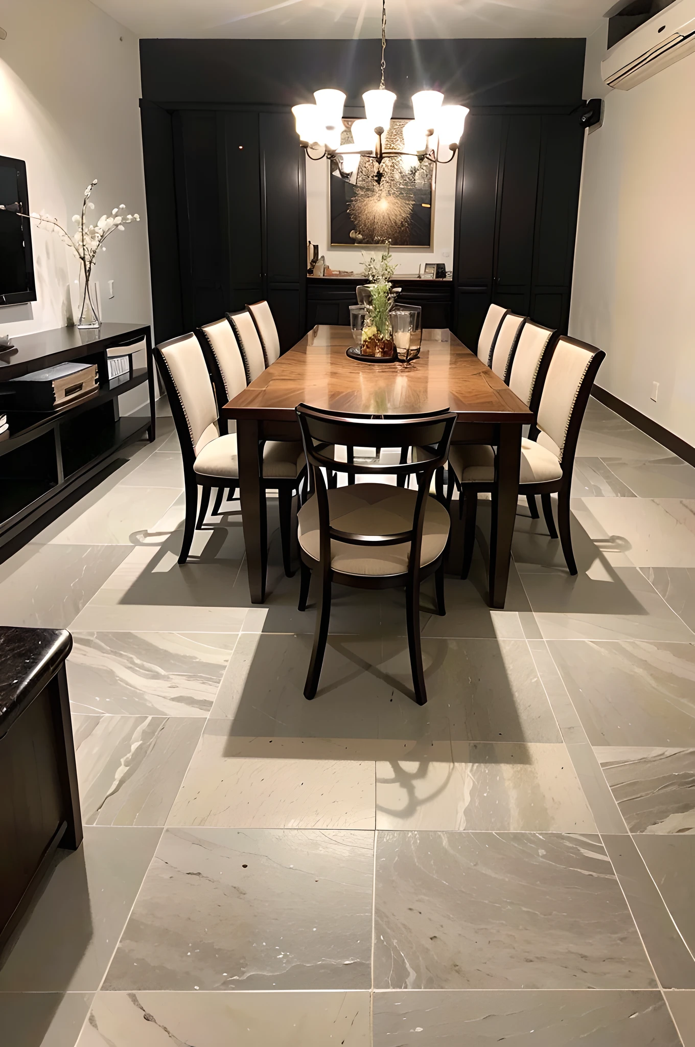 (Top Quality, 4K, Masterpiece: 1.3), Best Quality, Masterpiece, Ultra High Definition, (Photorealistic: 1.4), Very detailed, professional lighting, cooking, meat dishes, steak, meat, wine, black table, living room, dining table, vegetables, beer