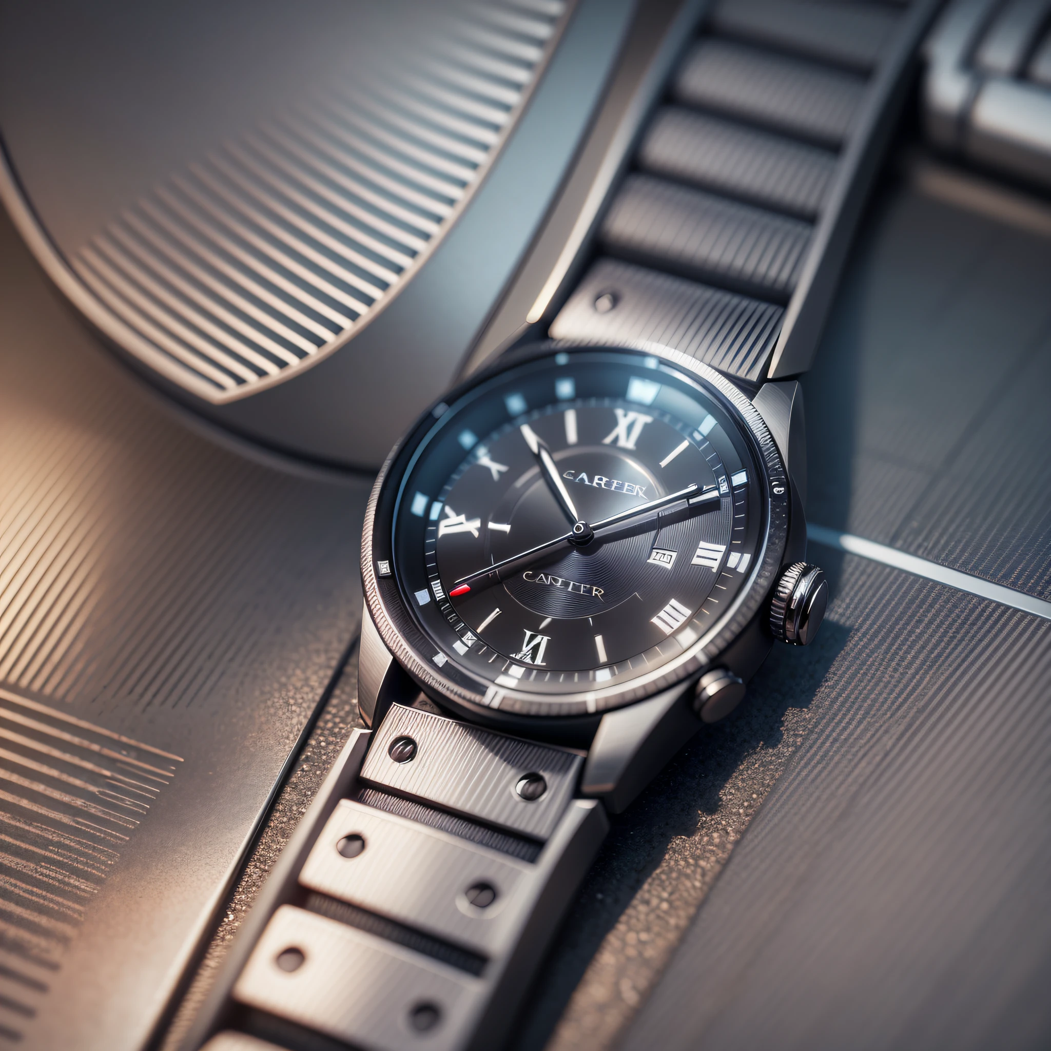 a closeup of a watch with smoke coming out of it, cartier, hyper realistic", hyper realistic", watch photo, product rendering, cartier style, highly realistic", photorealistic", photorealistic", "super realistic", high rendering, closeup shot, depth of field", depth of field", a hyper realistic,3D product render, futuristic wristwatch, finely detailed, purism, ue 5, a computer rendering, minimalism, octane render, 4k --auto --s2
