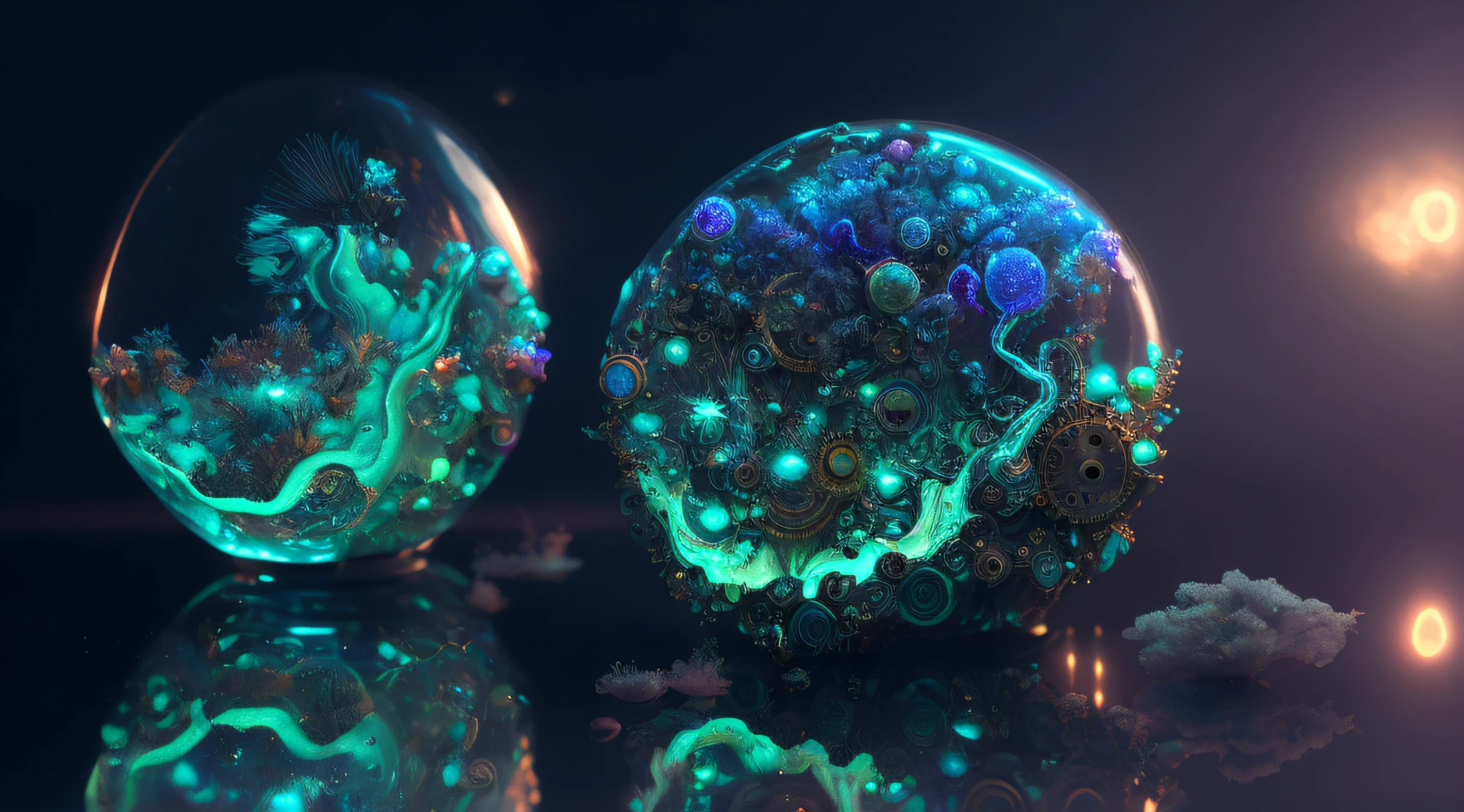 dream art,
bioluminescent fluorescent liquid, steampunk details, nebulous, 
chromatic aberration, reflections, insane details, intricate details, hyperdetailed, realistic, photo, canon, dreamlike, art, hyperdetailed photorealism by greg rutkowski