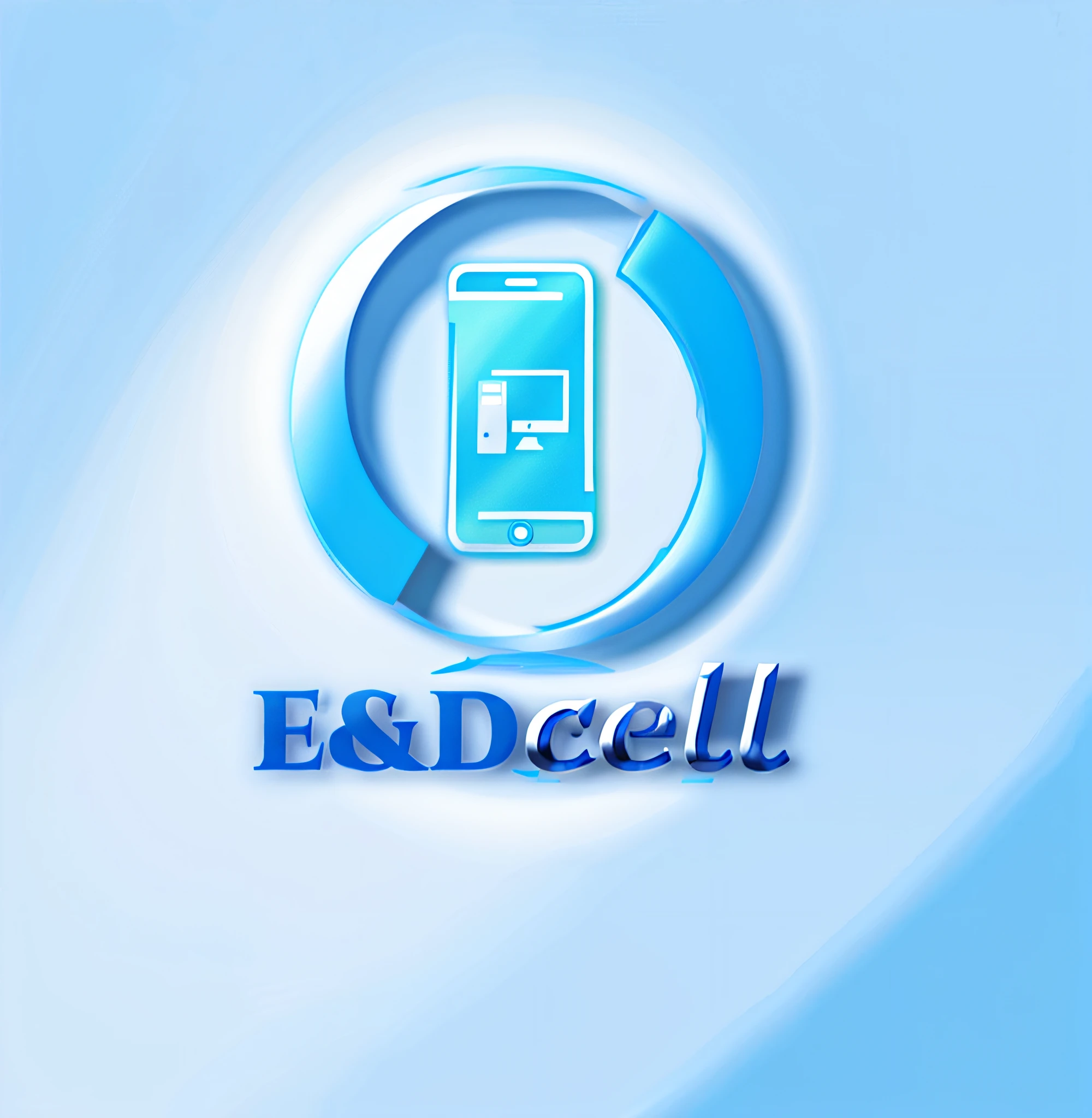 a closeup of a cell phone with a blue circle around it, blue shaded e&dcell, full device, blue logo, logo, cel illustration, essence, # and 4 and 6 2 0, profile picture, new design, edm, portable, cellphone, cel animation, business logo, matte white wallpaper, by Carl Eytel, et, cell phone,  dc, charged, UHD