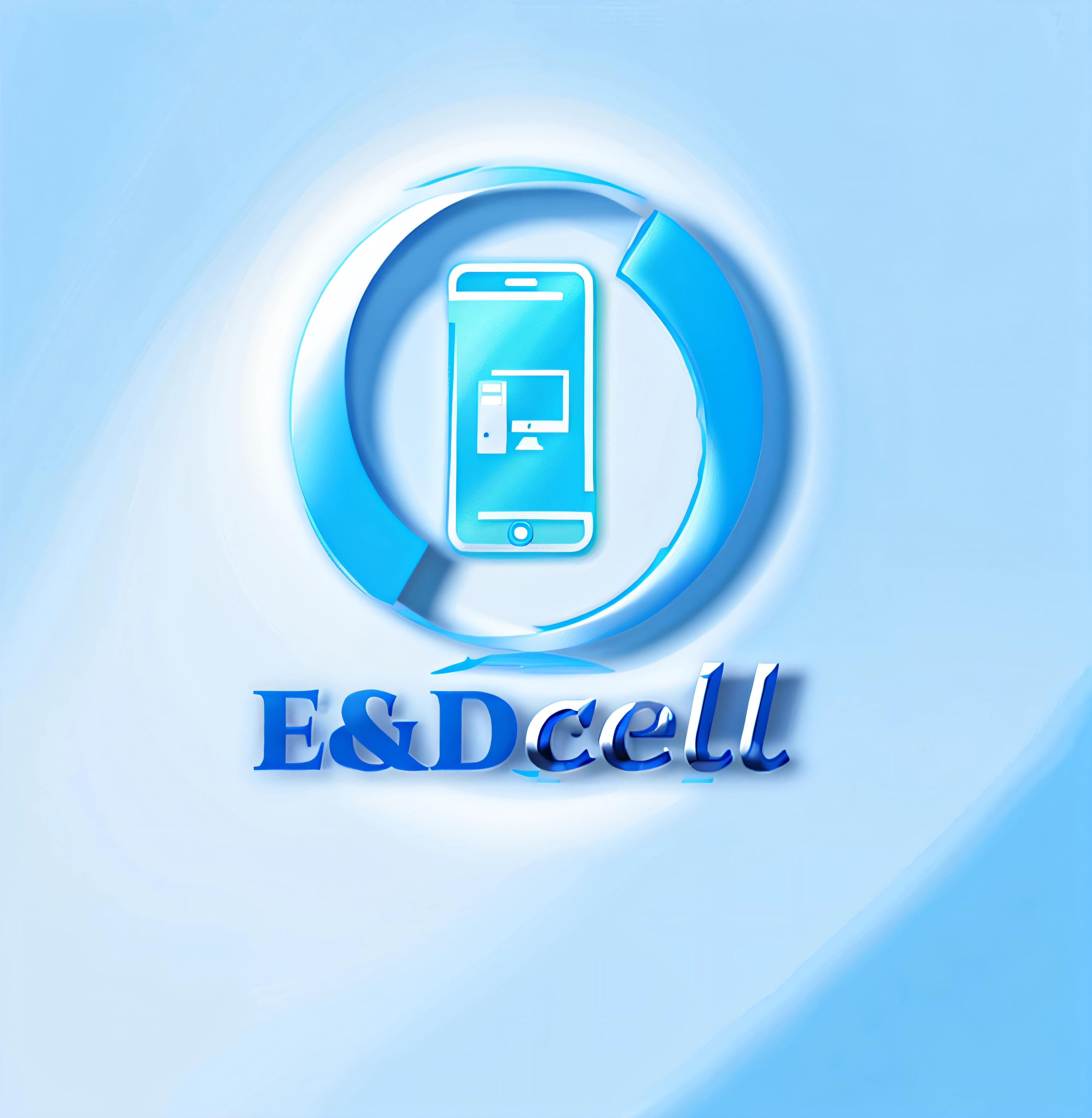 a closeup of a cell phone with a blue circle around it, blue shaded e&dcell, full device, blue logo, logo, cel illustration, essence, # and 4 and 6 2 0, profile picture, new design, edm, portable, cellphone, cel animation, business logo, matte white wallpaper, by Carl Eytel, et, cell phone, dc, charged, UHD
