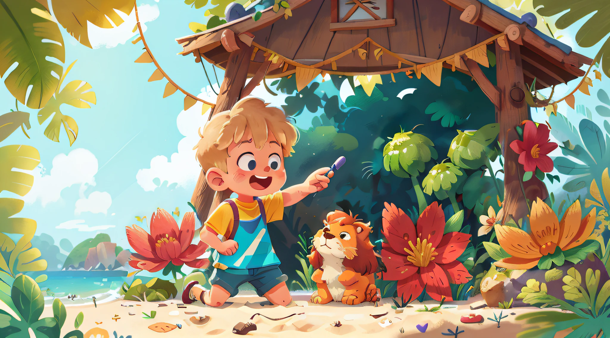 imagine colorful flowers