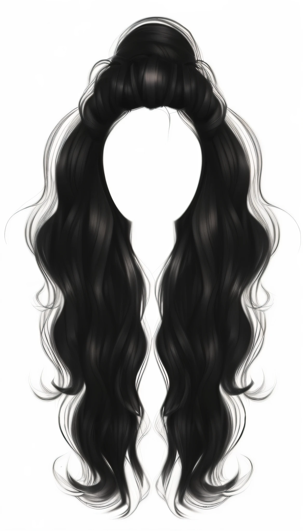 a black and white drawing of a woman's hair with long wavy hair, wavy long black hair, long wavy black hair, detailed long black hair, long free black straight hair, black long curly hair, wavy black hair, black wavy hair, long dark hairs, long curly black hair, long wavy dark hair, long black curly hair, black long hair