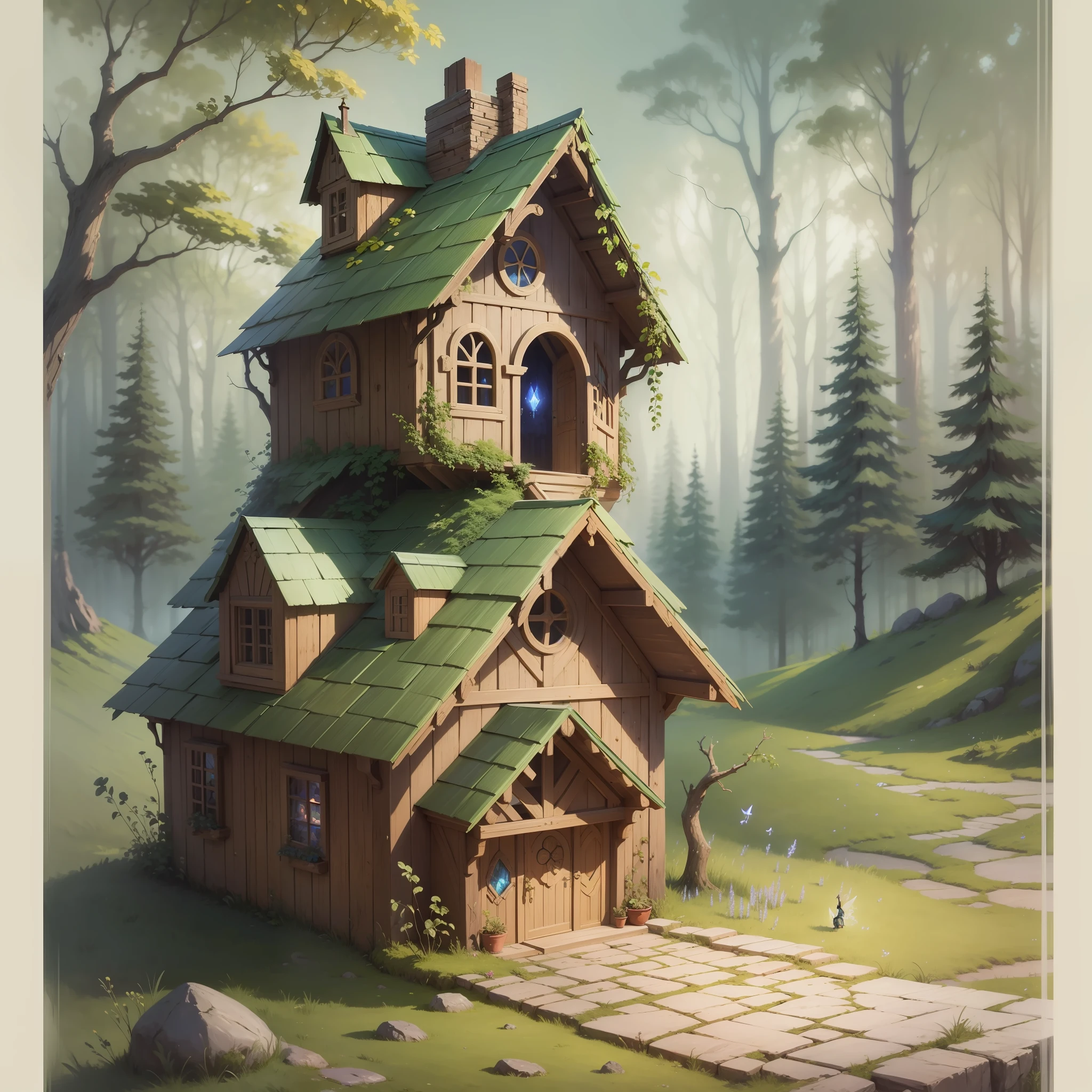 there is a book with a fairy house inside of it, a storybook illustration by Marie Bashkirtseff, pixabay contest winner, magical realism, storybook fantasy, fantasy book illustration, magic book, storybook art, story book, fantasy fairytale story, fantasy book, beautiful adult book fairy, very magical and dreamy, storybook style, storybook illustation